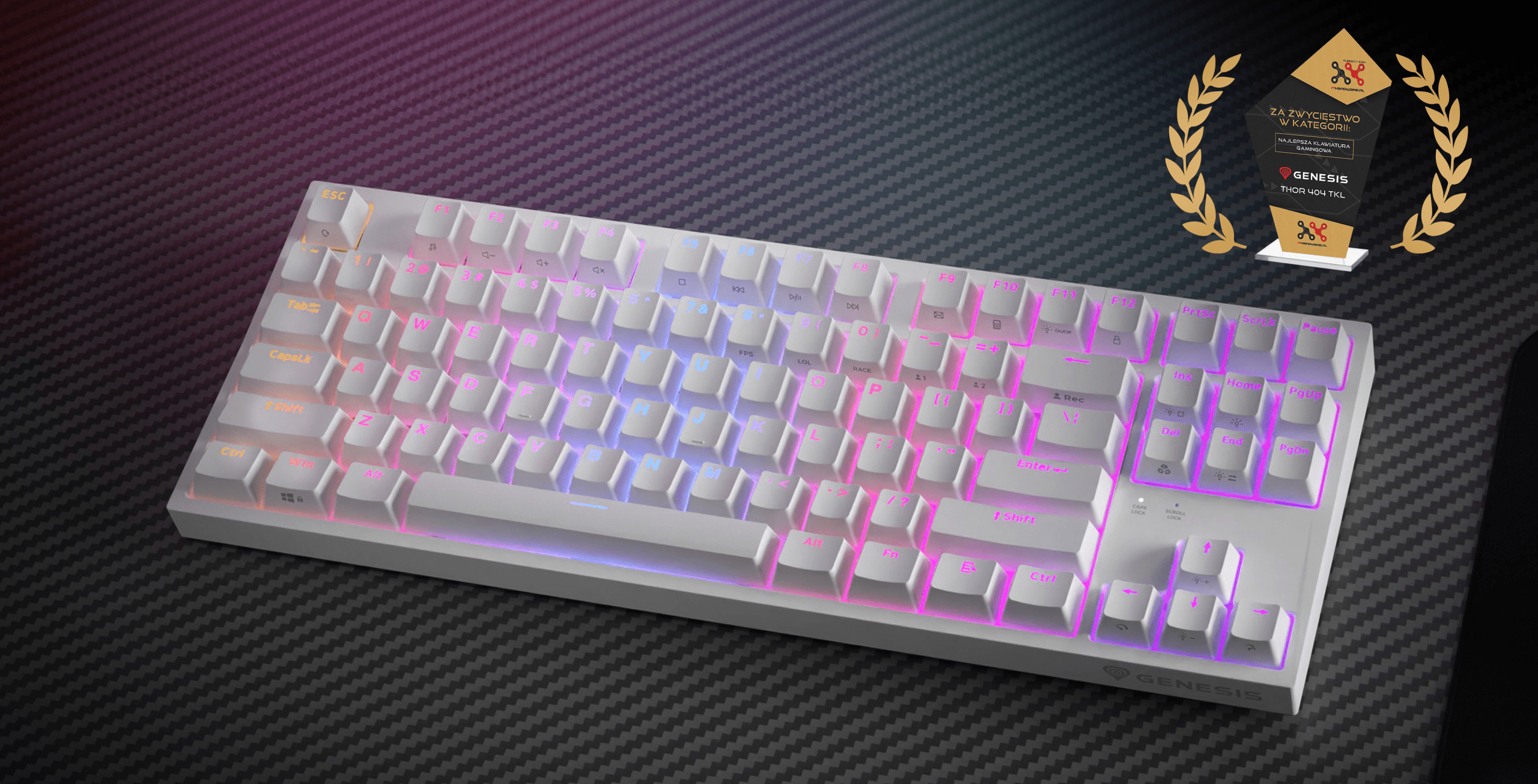 Genesis Thor 404 TKL White (Gateron Yellow Pro)