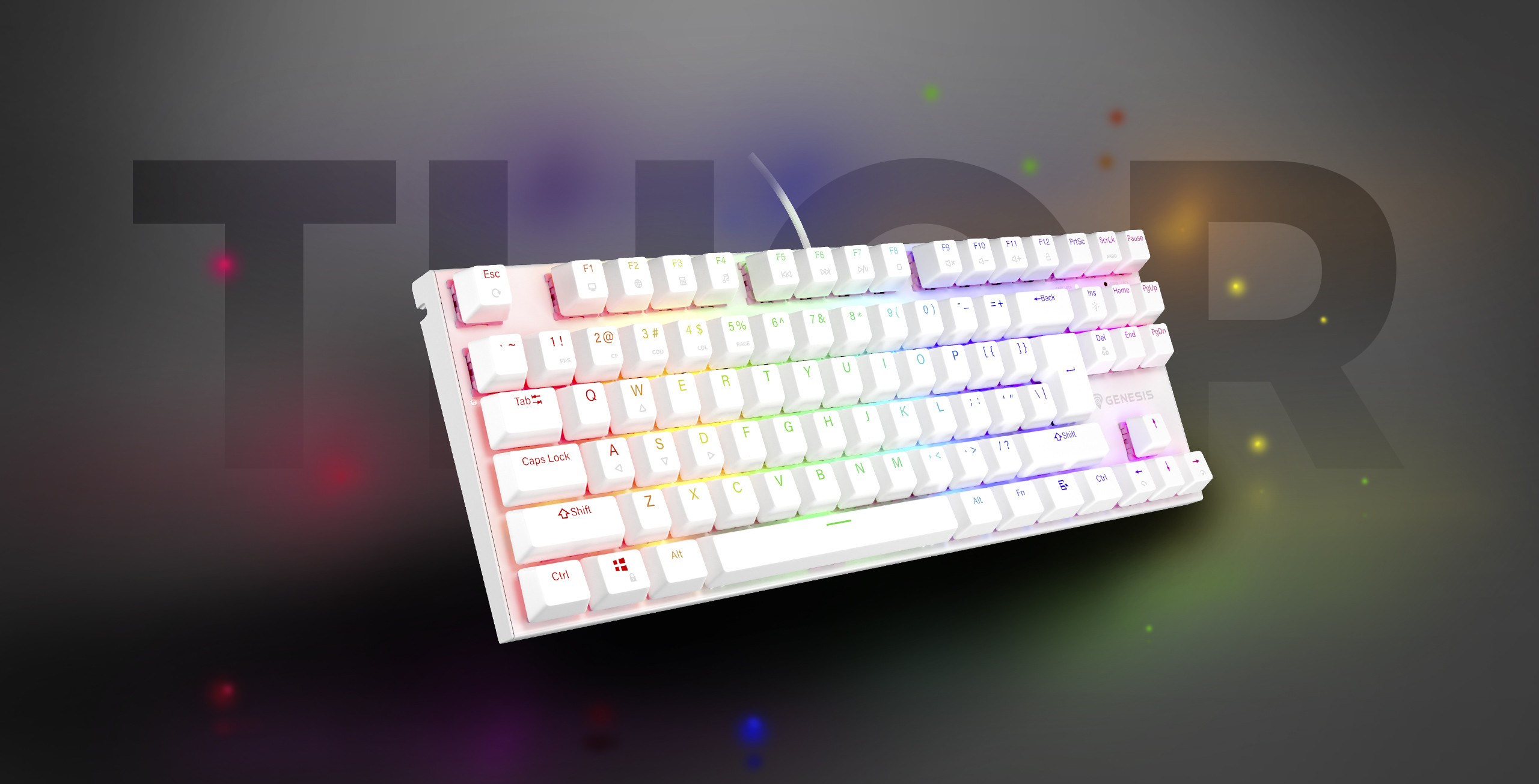 Genesis Thor 303 TKL White (Outemu Peach Silent)