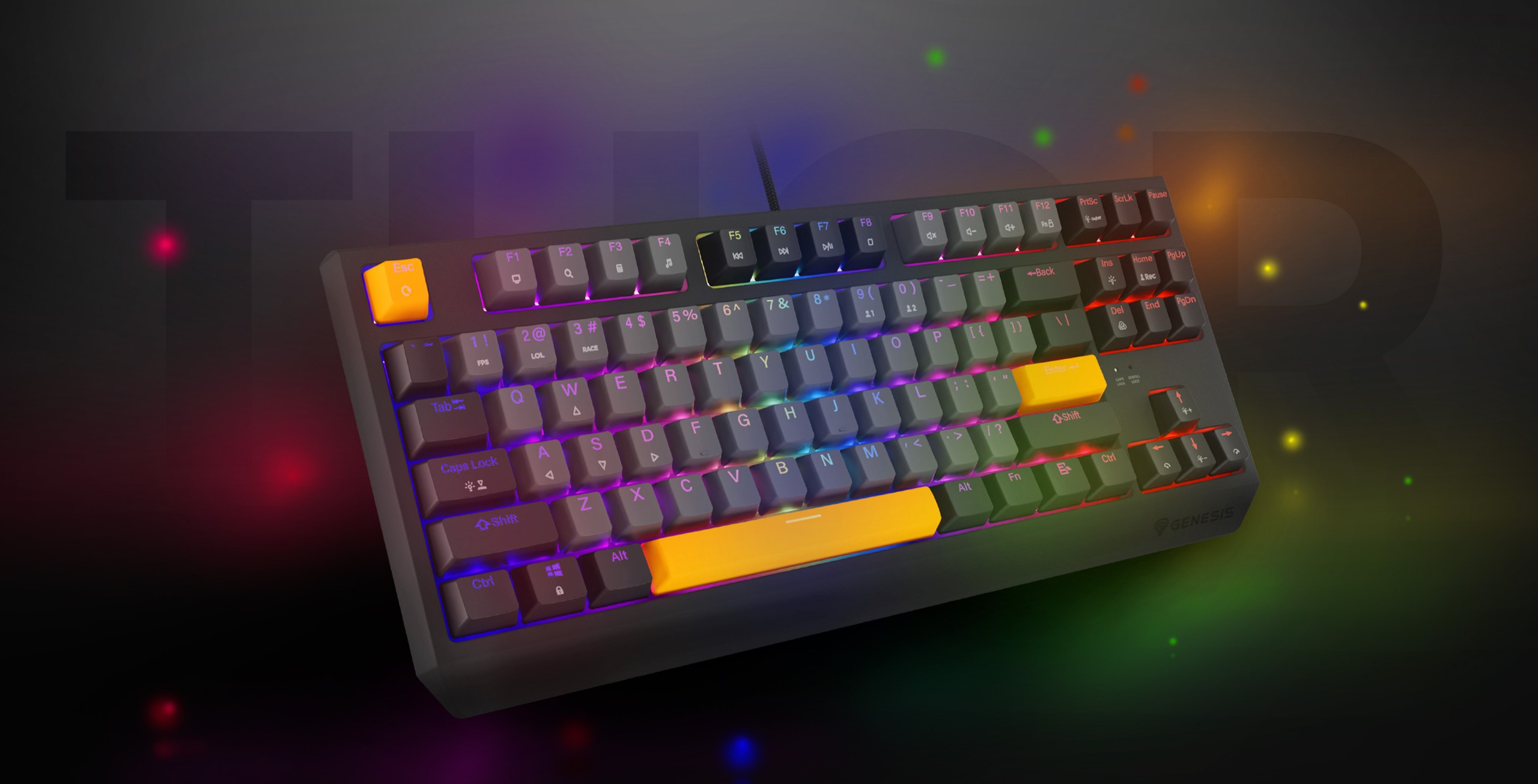 Genesis Thor 230 TKL Anchor Gray Negative (Outemu Red)