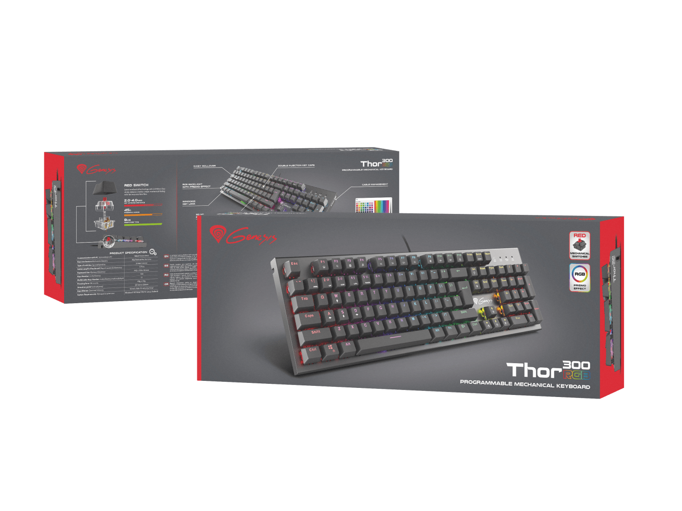 Genesis Thor 300 RGB Outemu Red
