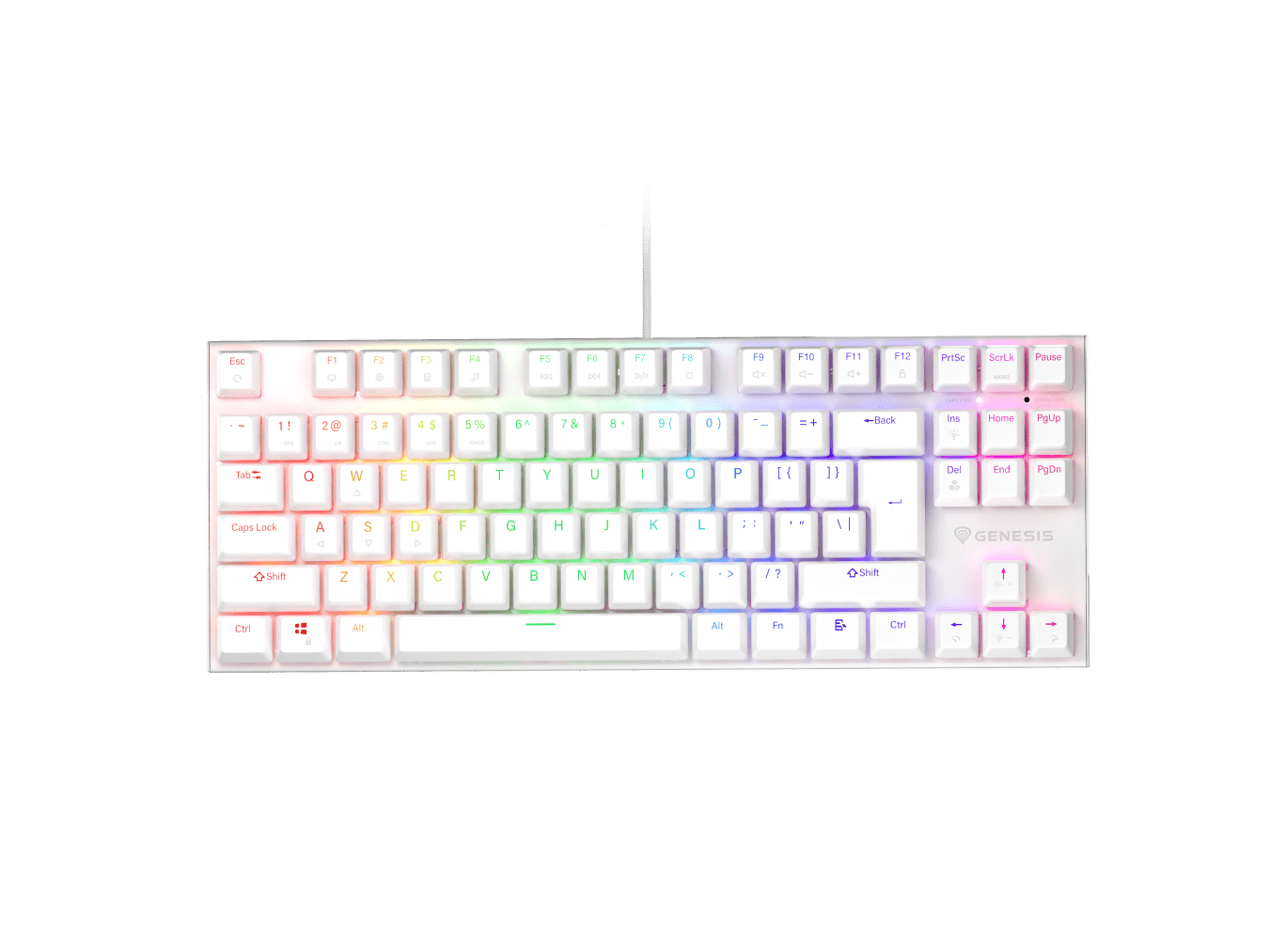Genesis Thor 303 TKL White (Outemu Peach Silent)