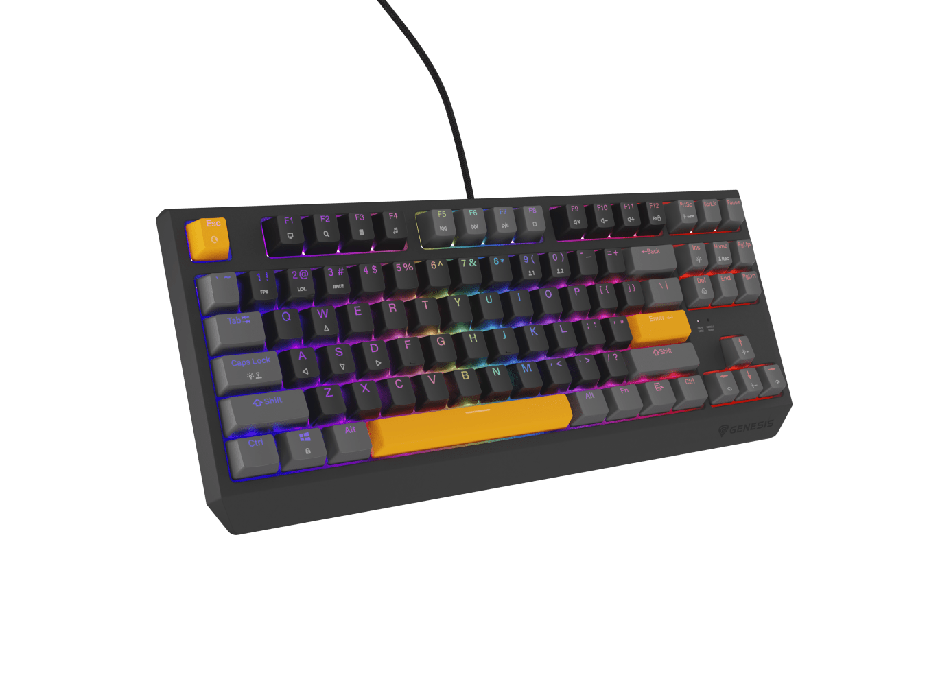 Genesis Thor 230 TKL Anchor Gray Positive (Outemu Red)