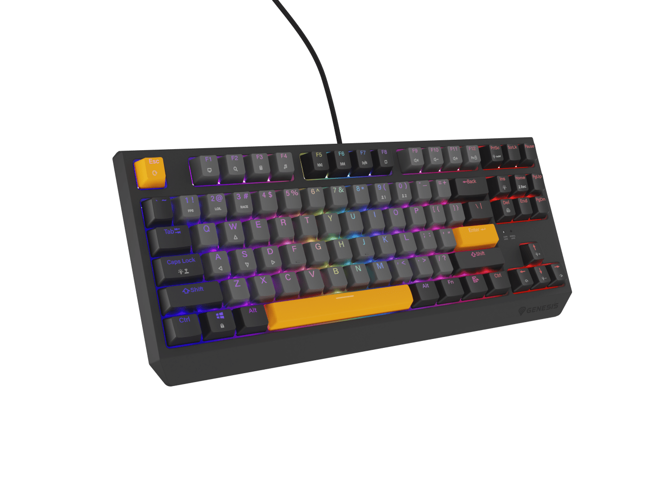 Genesis Thor 230 TKL Anchor Gray Negative (Outemu Red)
