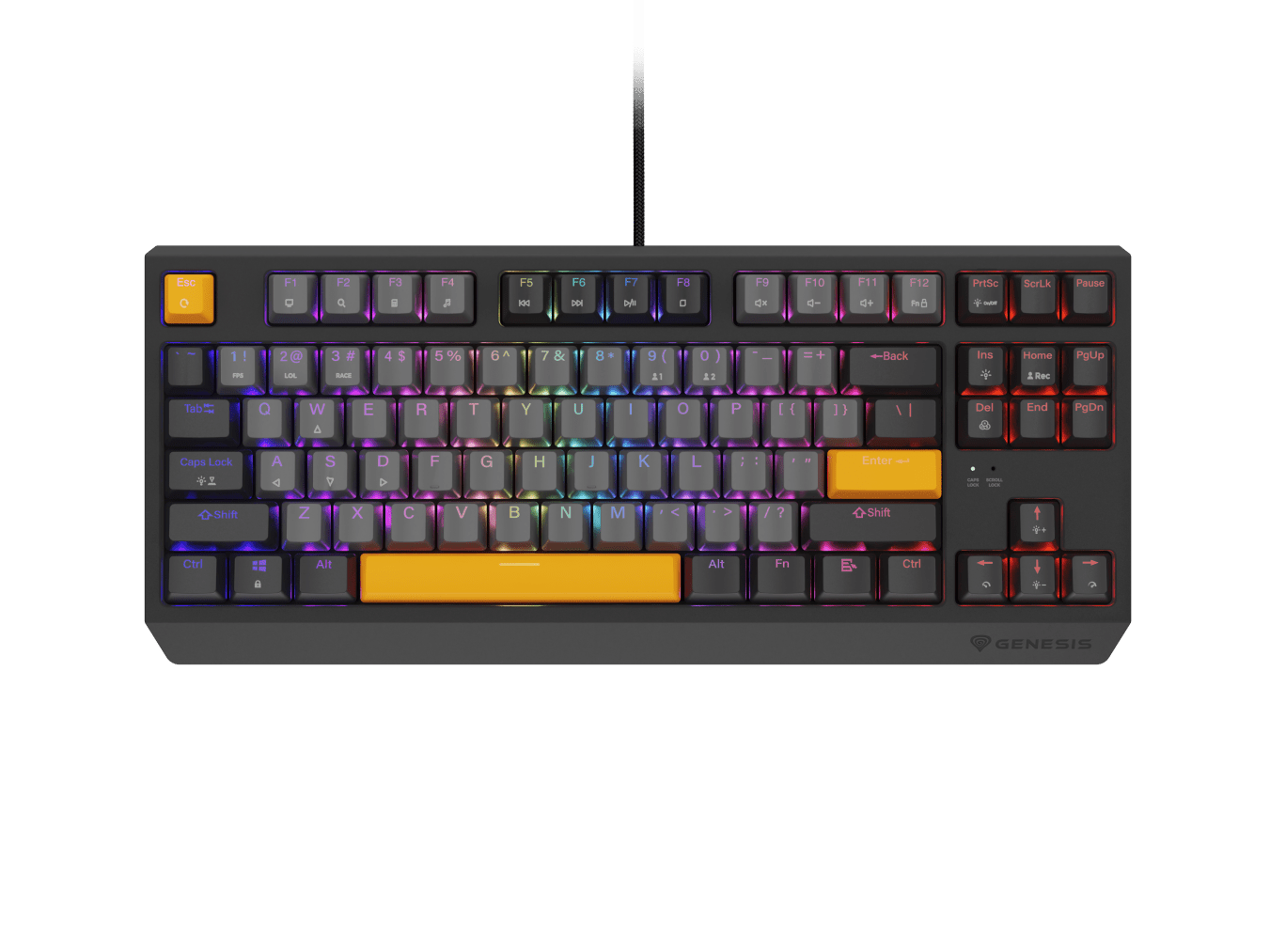 Genesis Thor 230 TKL Anchor Gray Negative (Outemu Red)