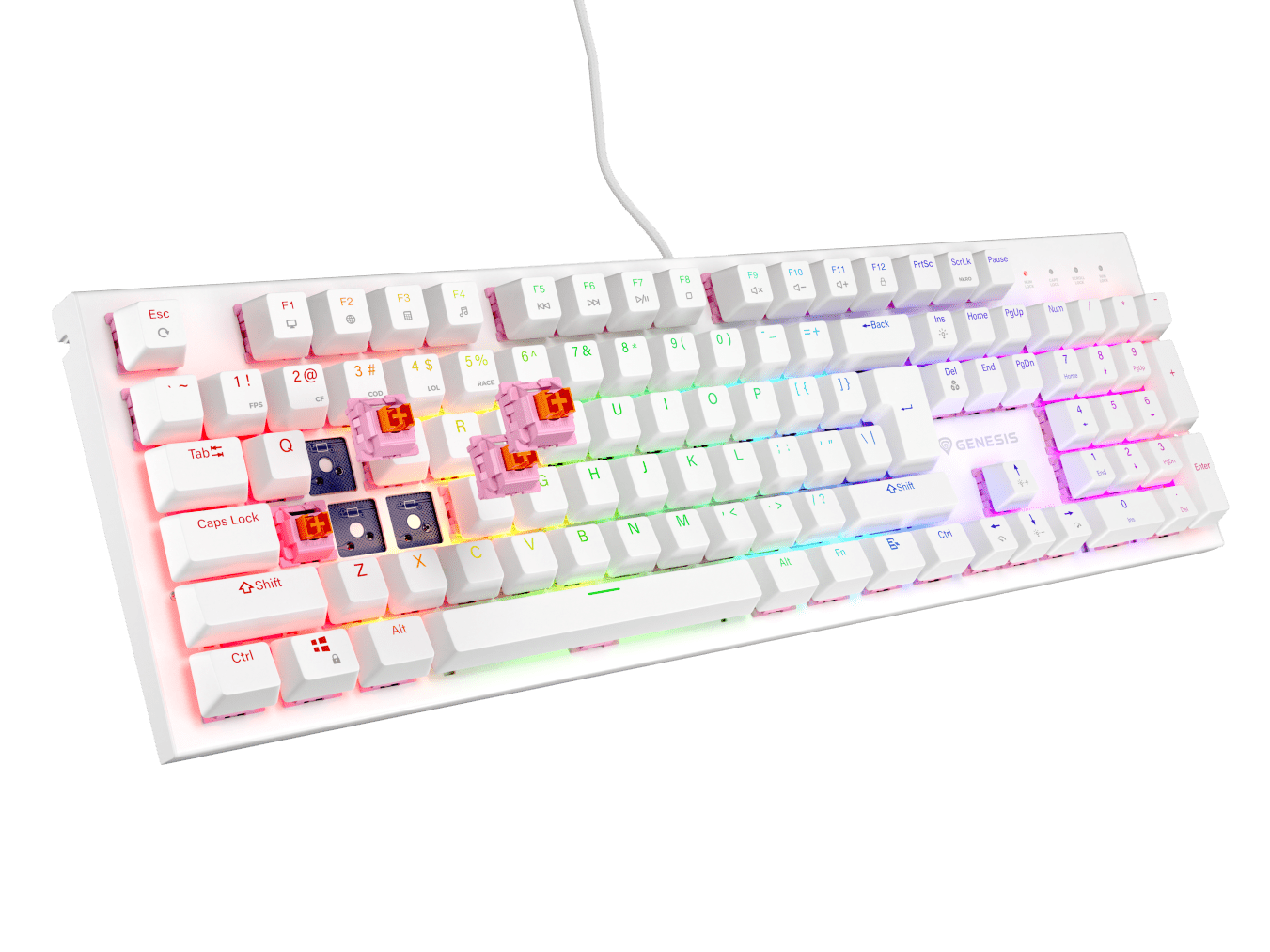 Genesis Thor 303 White (Outemu Peach Silent)