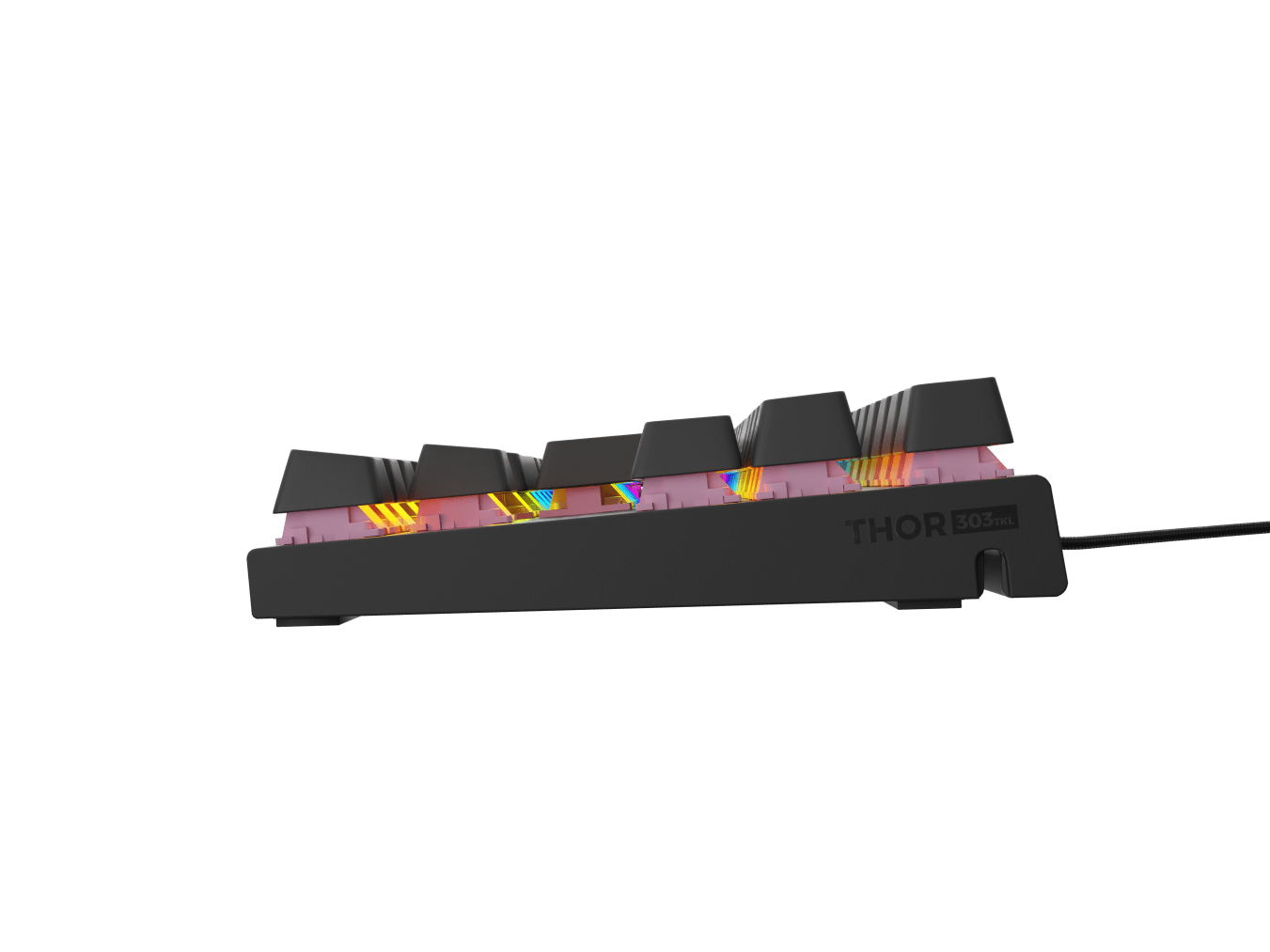 Genesis GAMING KEYBOARD GENESIS THOR 303 TKL BLACK CZ/SK LAYOUT RGB MECHANICAL SILENT SWITCH HOT SWAP CZ/SK Black (Outemu Peach Silent)