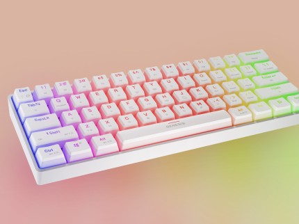 Genesis GAMING KEYBOARD GENESIS THOR 660 G2 US WHITE WIRELESS RGB MECHANICAL GATERON BROWN WHITE (GATERON BROWN)