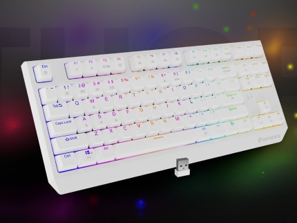 Genesis GAMING KEYBOARD GENESIS THOR 230 TKL WIRELESS US WHITE RGB MECHANICAL OUTEMU RED OUTEMU RED