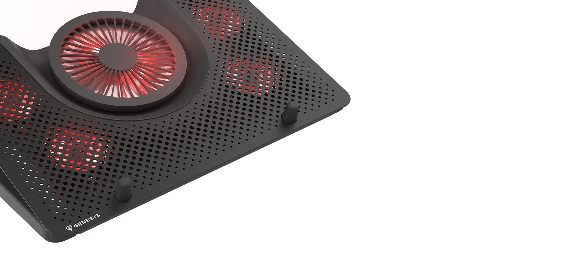 Genesis OXID 550 | nešiojamo kompiuterio aušinimo padas |  15.6-17.3 5 FANS, LED LIGHT, 1 USB | 400 x 280 x 55 mm | aprašymas - Prekės nuotrauka