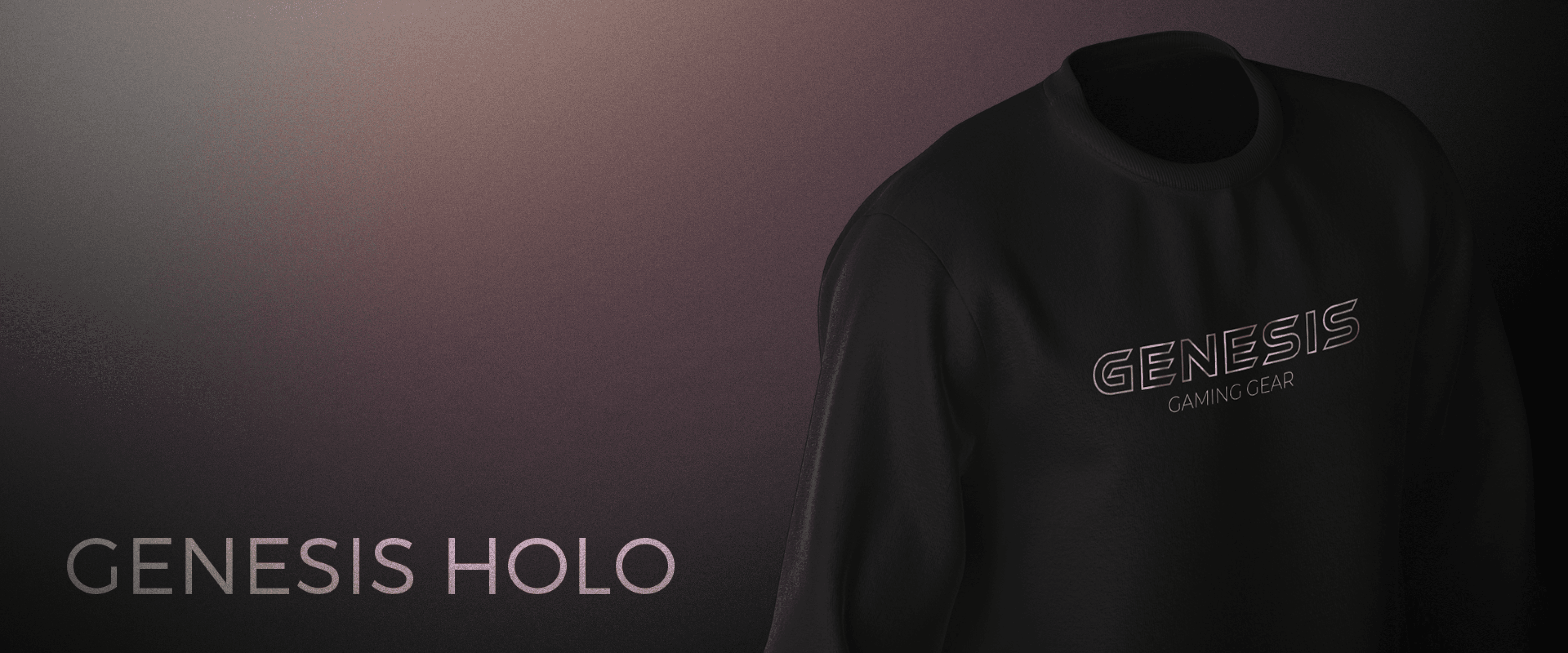 Black long-sleeve sweatshirt featuring the "GENESIS" logo and "Gaming Grip" text in a sleek, minimalist design