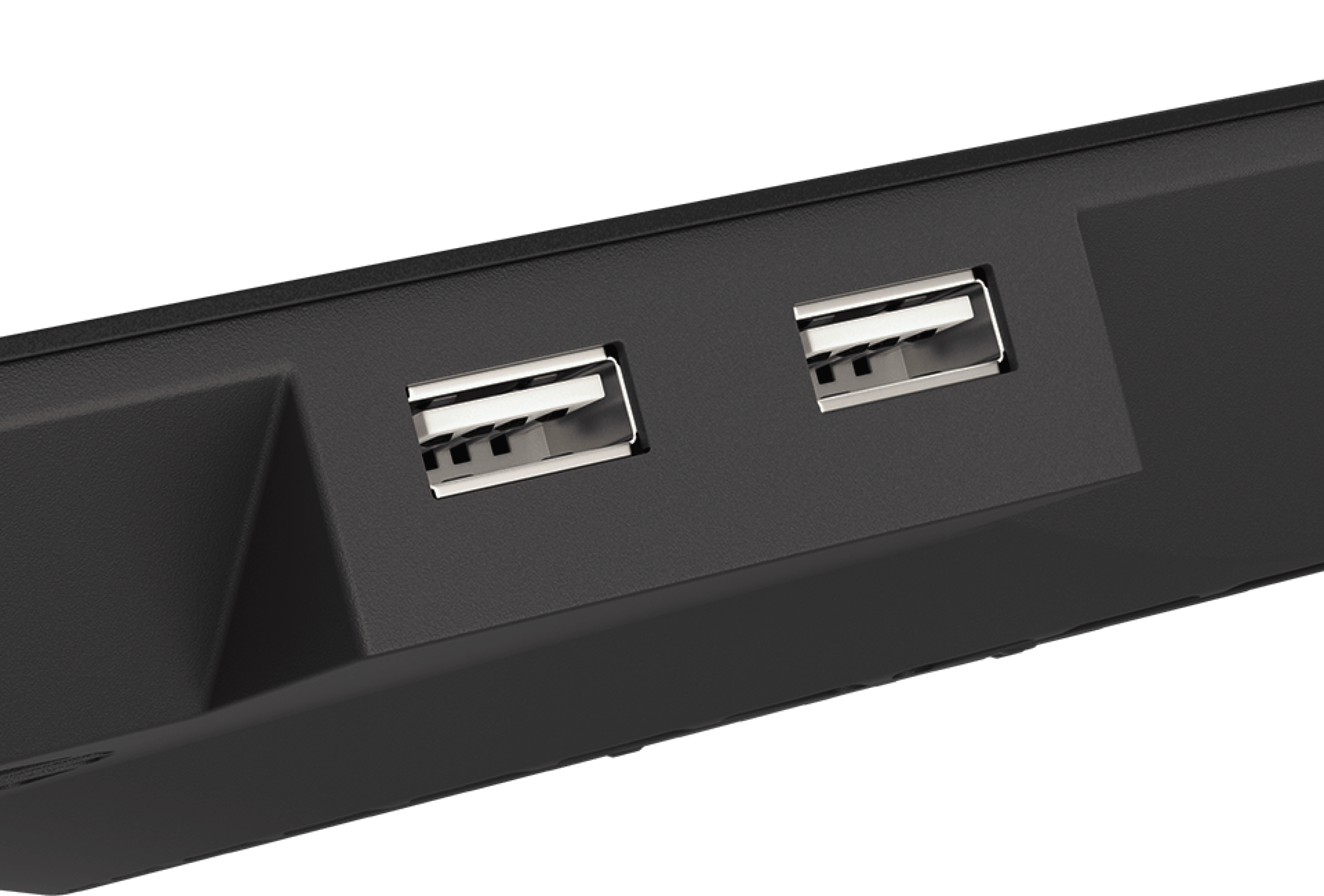 Cooling pad for laptops featuring two USB ports, designed for enhanced airflow and RGB lighting