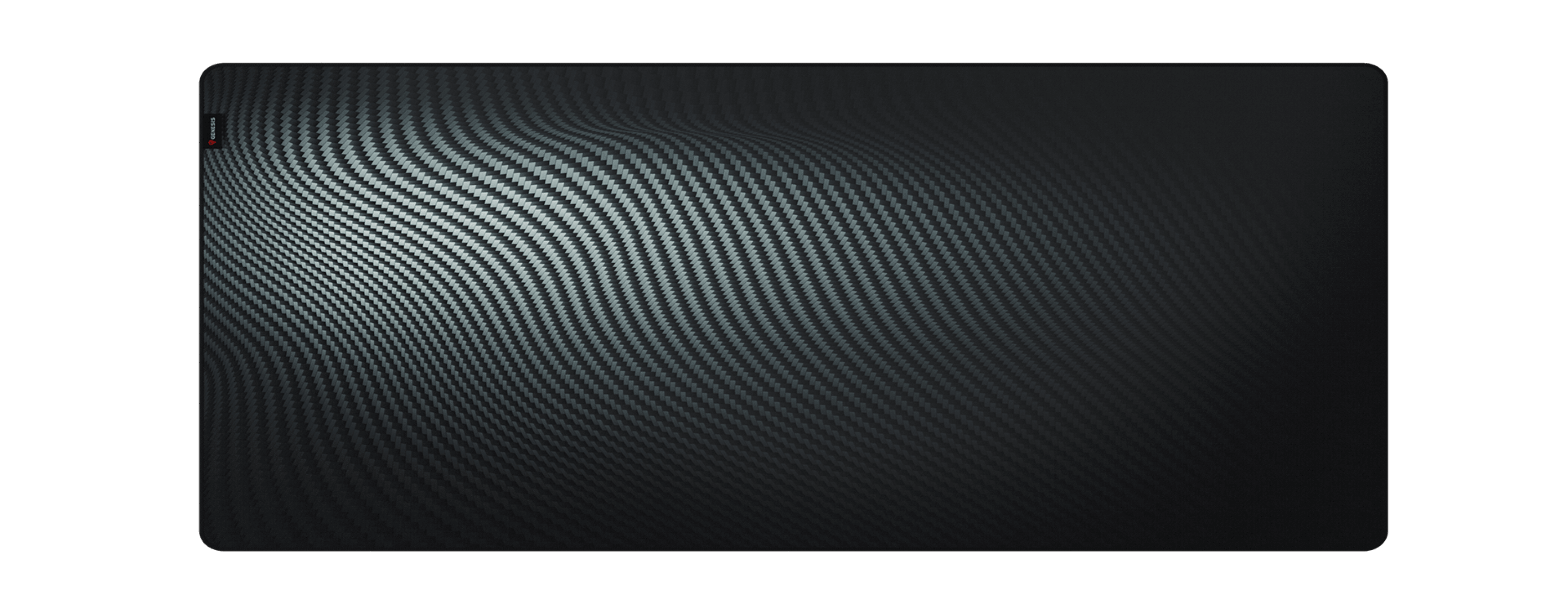 Black mouse pad with a wavy texture pattern, measuring 1100x450mm, designed for enhanced gaming and precision
