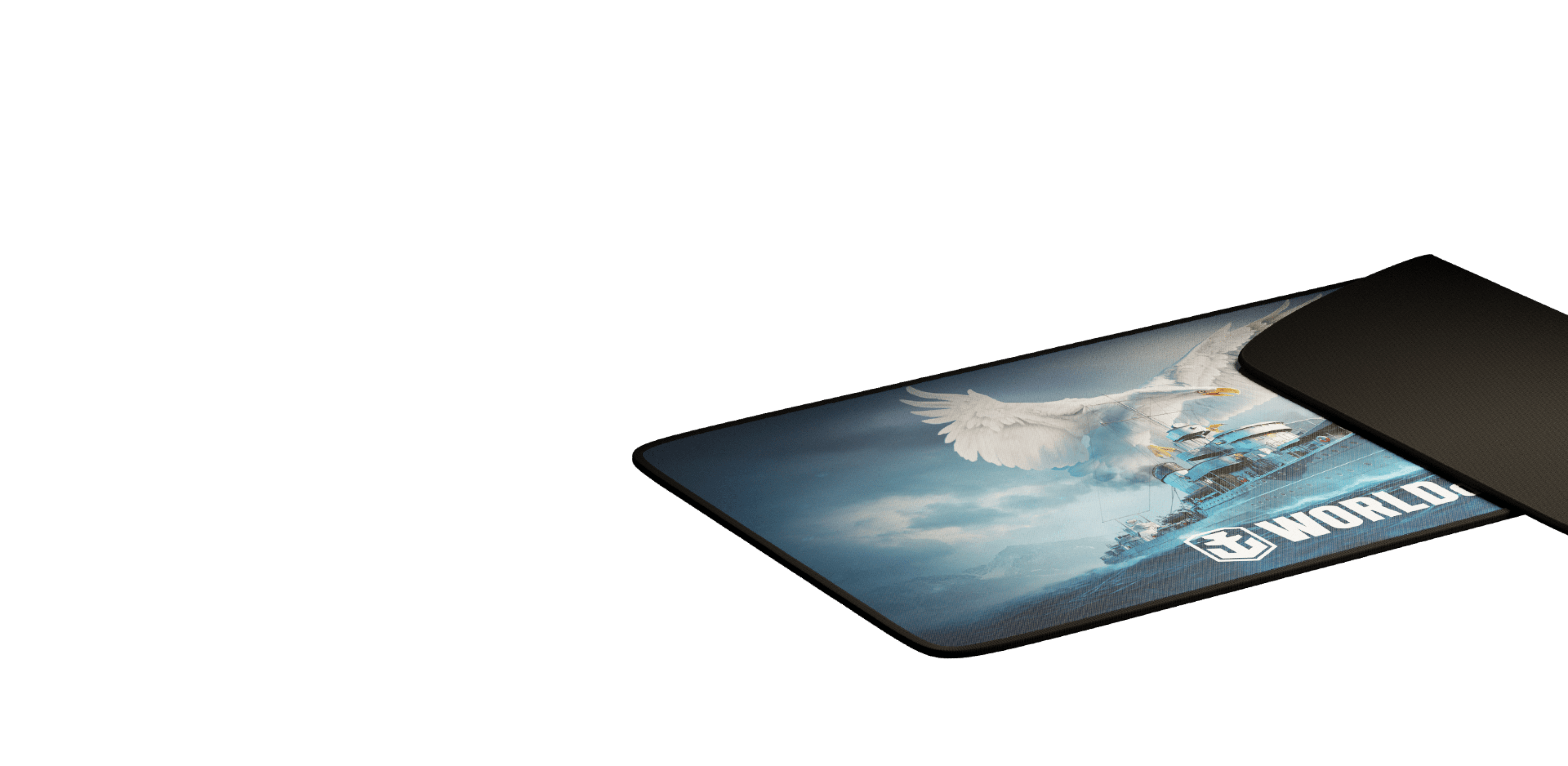 Large gaming mouse pad featuring a vibrant design with a winged creature and "WORLD" text, measuring 900x450mm