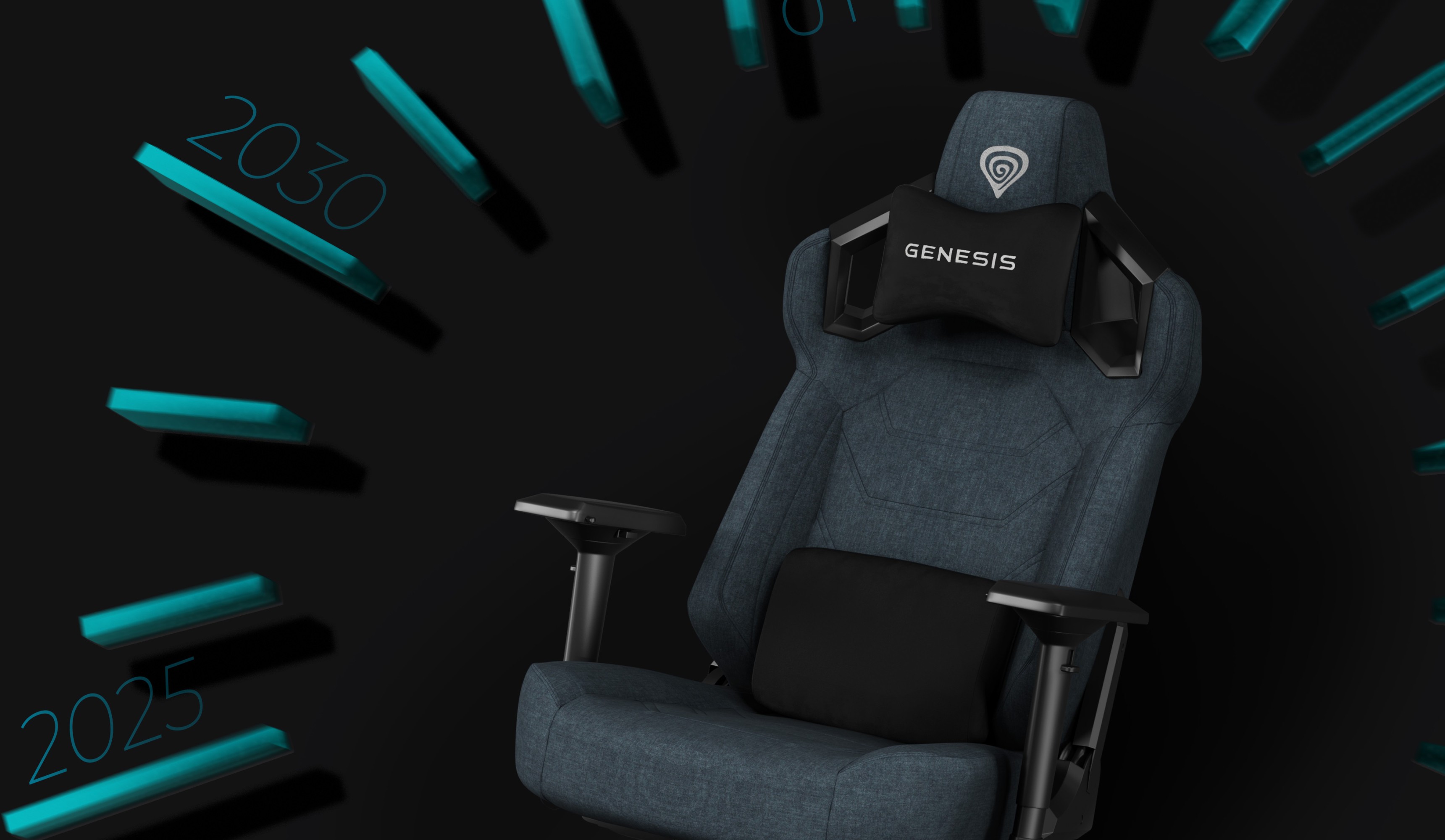 Gray Genesis Nitro 800 gaming chair featuring adjustable armrests and a comfortable design, ideal for gaming sessions