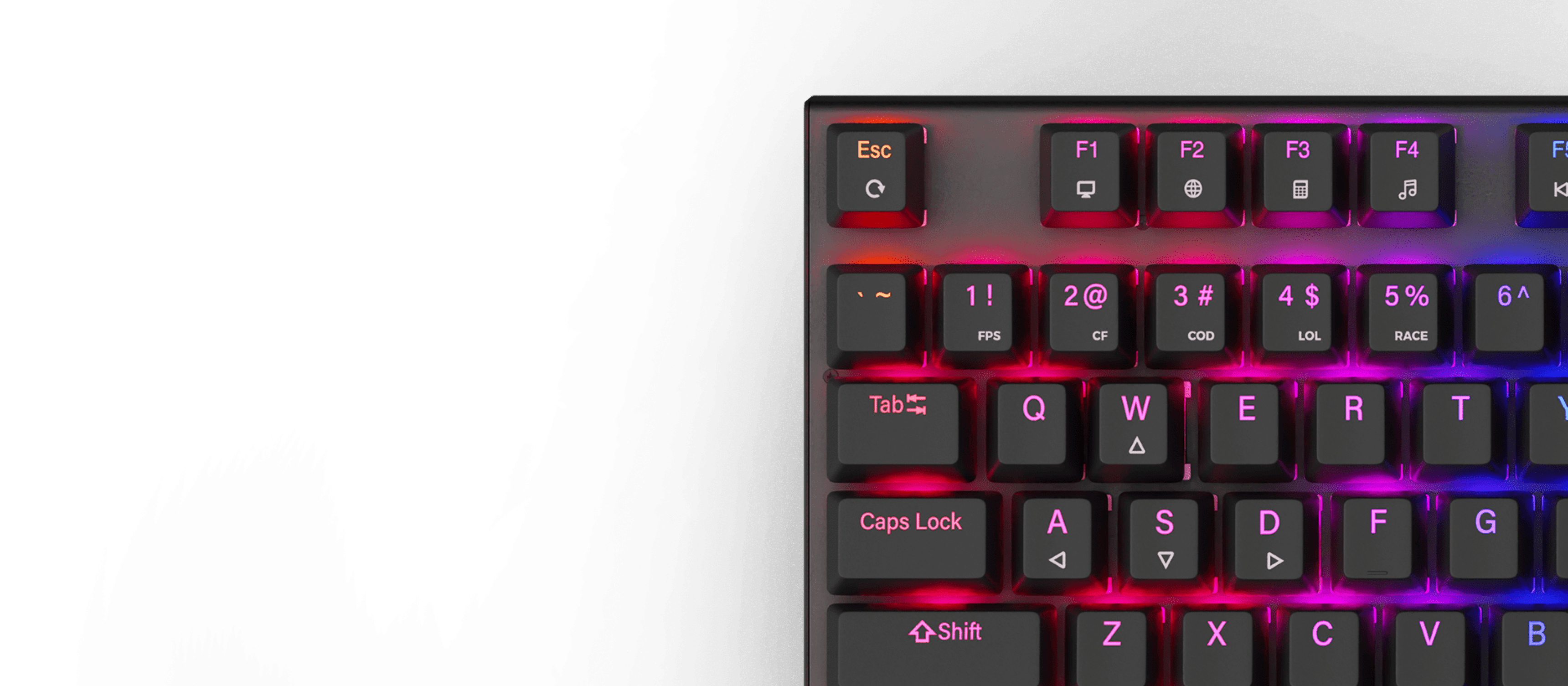 Keyboard with RGB backlighting featuring mechanical silent switches, showcasing black keys and a TKL (tenkeyless) design
