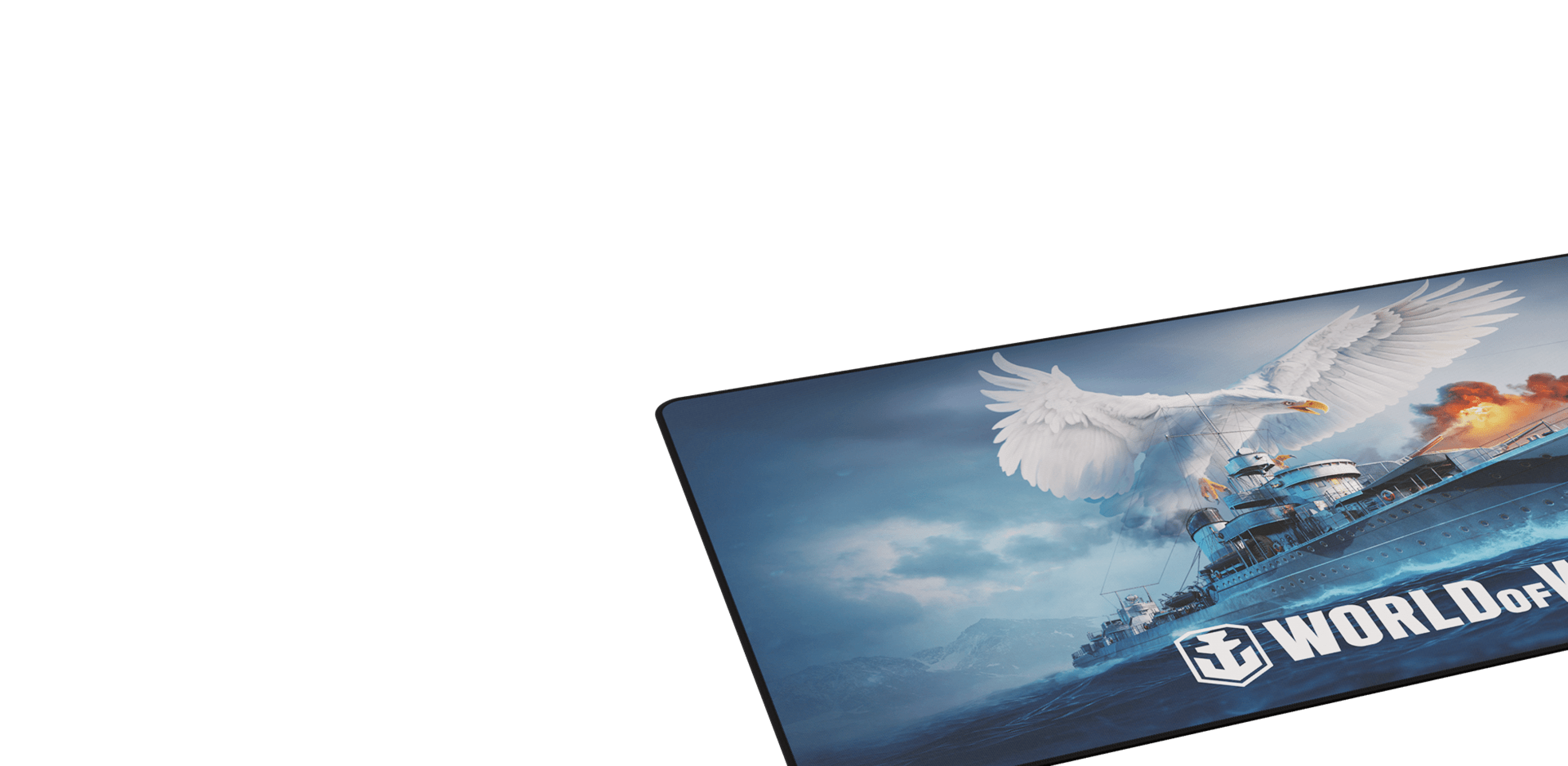 Mouse pad featuring a vibrant design from the game "World of Warships," measuring 900x450mm