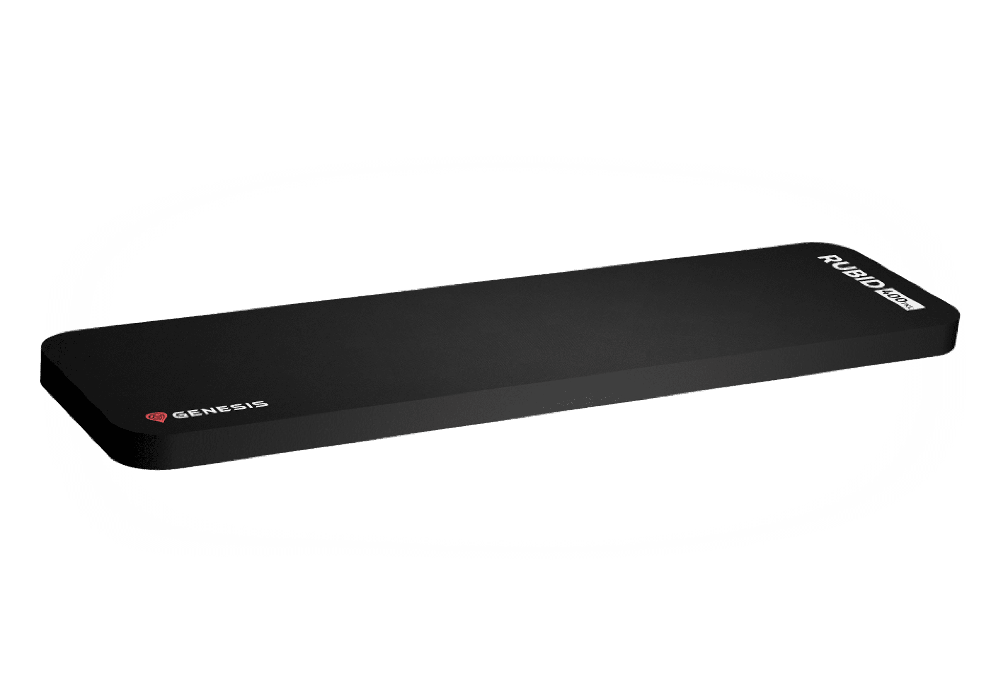 Black wrist rest pad from Genesis, measuring 360x95x15mm, designed for ergonomic support during use