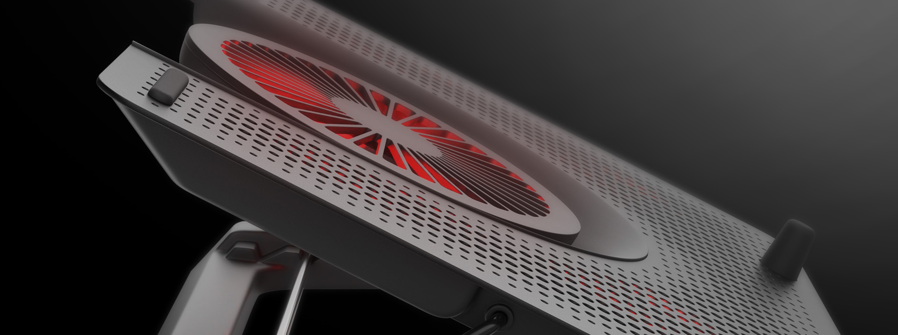 Cooling laptop stand Genesis Oxid 550 features five fans, red LED lighting, and a USB port for connectivity. Suitable for 15.6-17.3" laptops