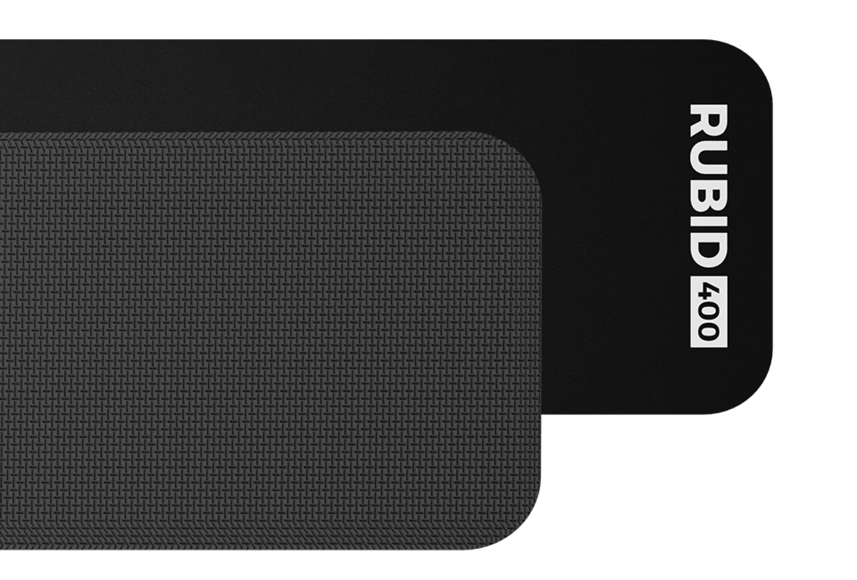 Ergonomic wrist rest pad, Genesis Rubid 400, measuring 470x95x15mm, with a textured black surface