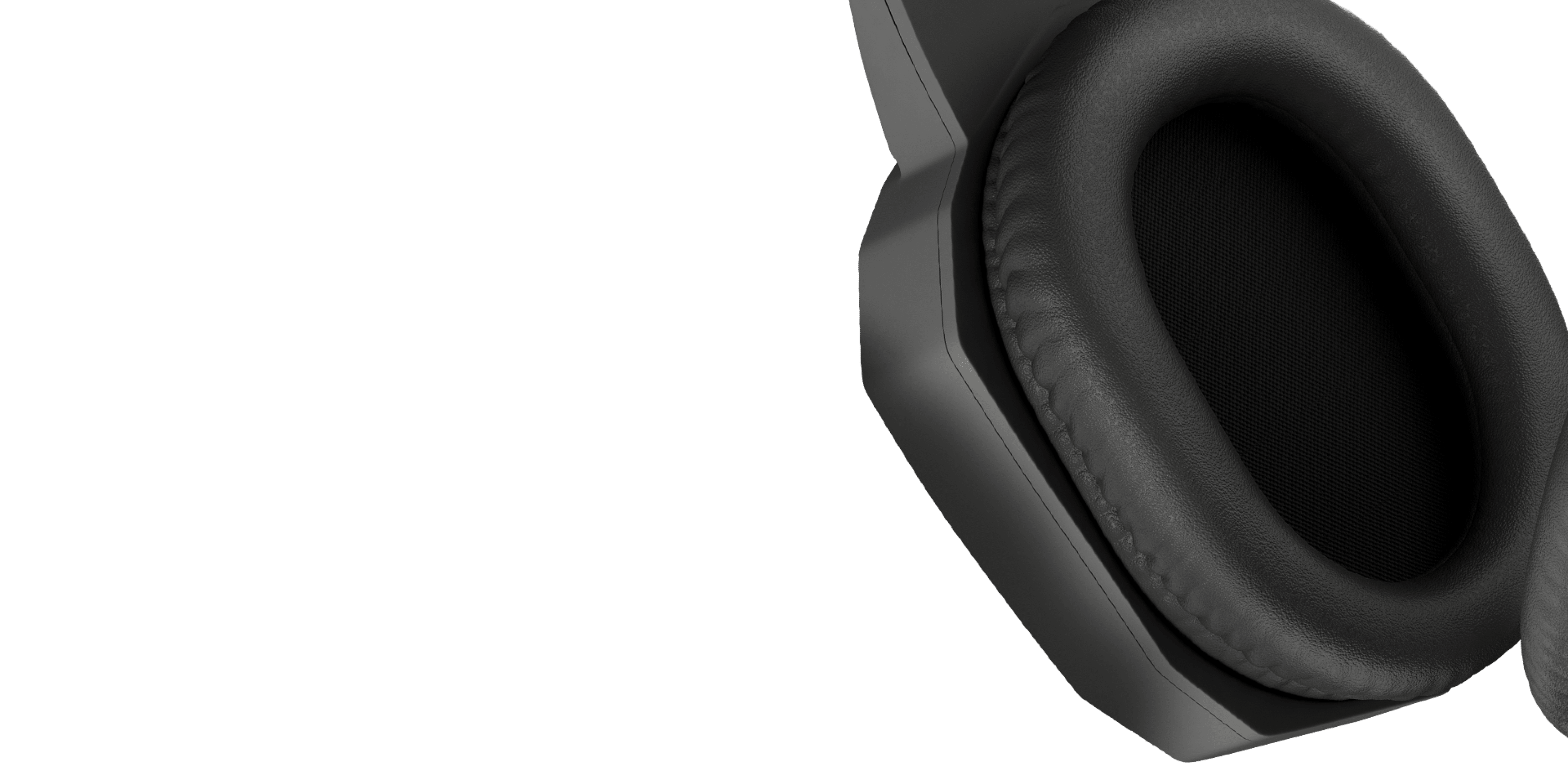 Black and red Genesis Argon 400 over-ear headphones with a soft ear cushion and integrated microphone