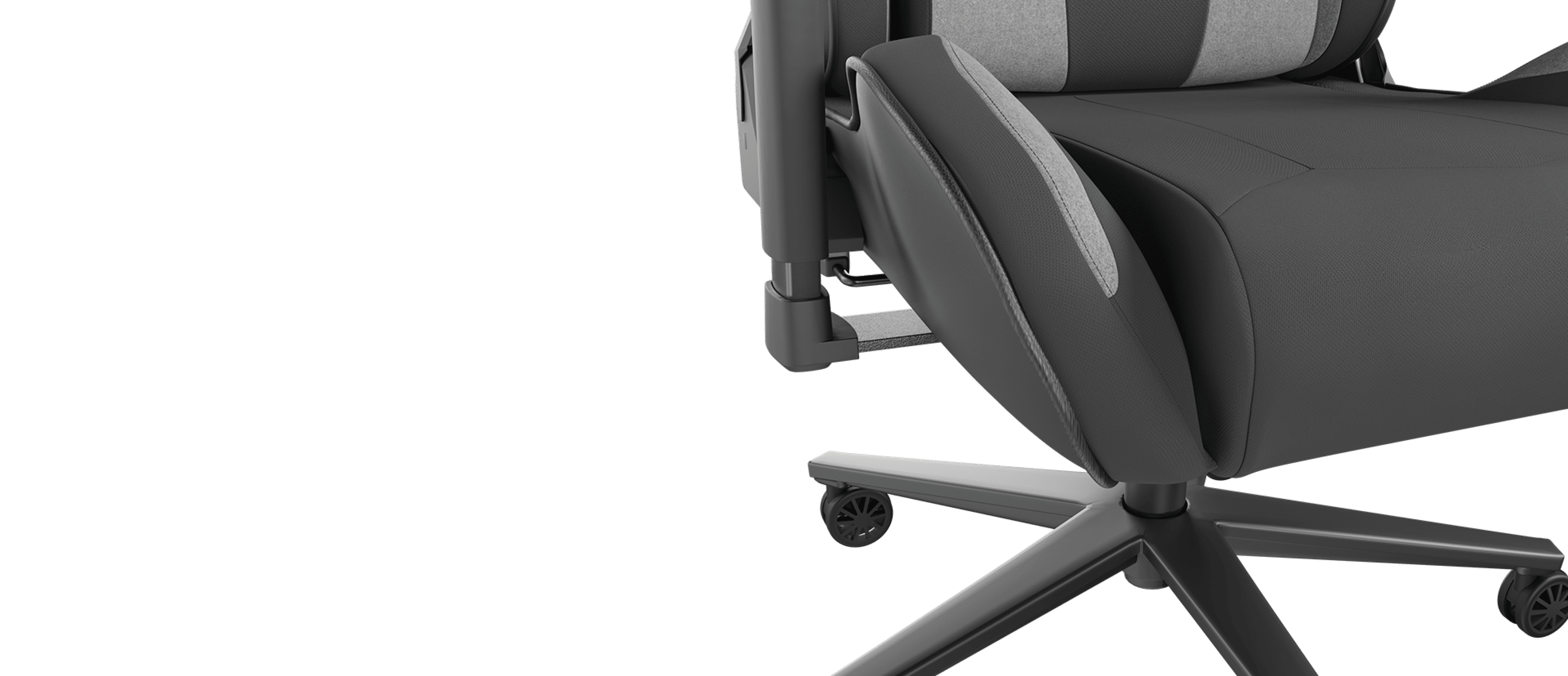 Gaming chair Genesis Nitro 720 in black and gray, featuring ergonomic design and a five-star base with wheels