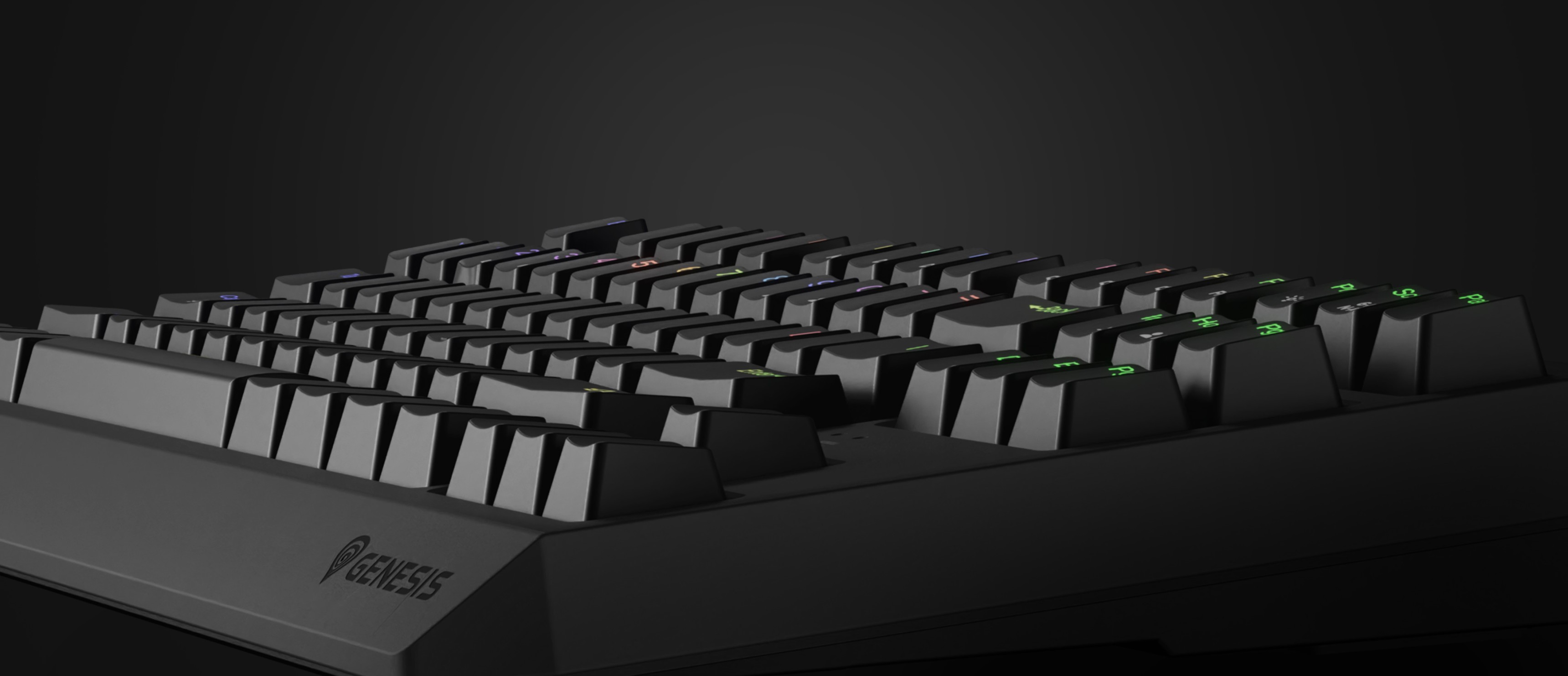 Mechanical gaming keyboard with a TKL layout, featuring Outemu red switches and customizable RGB backlighting