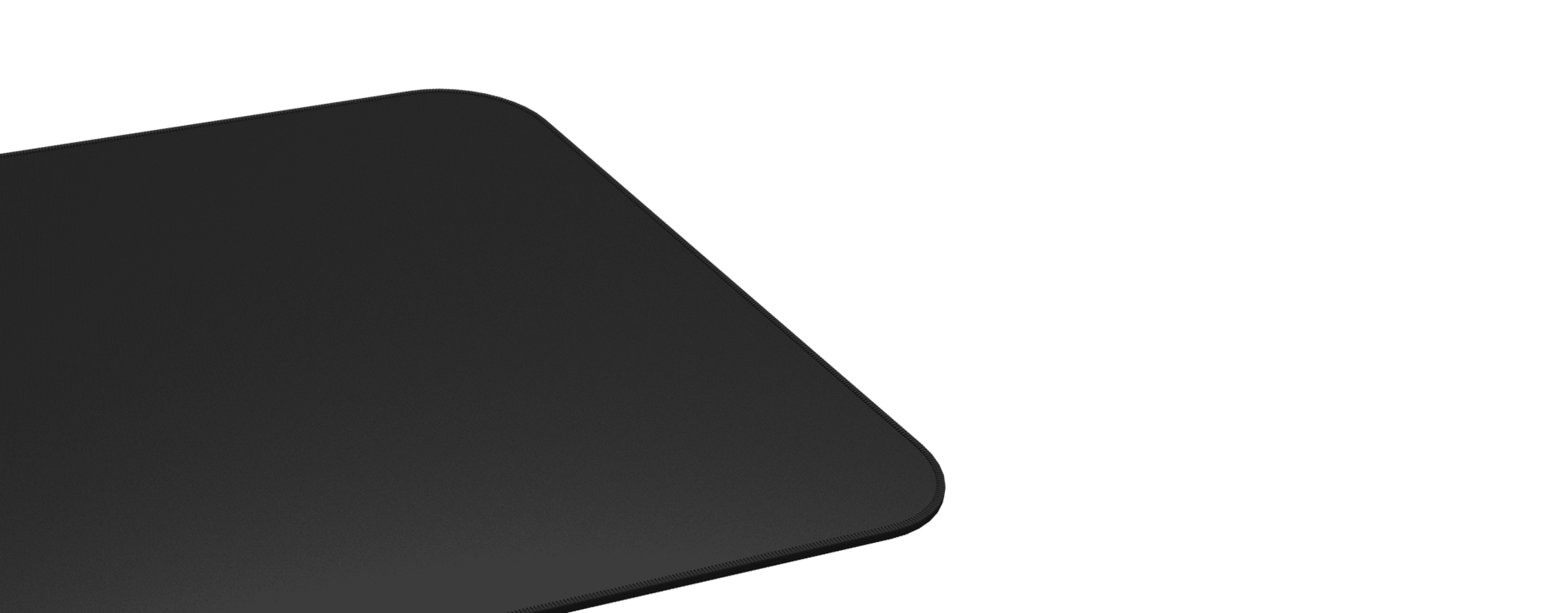 Black mousepad with rounded edges, featuring the Genesis logo, measuring 250x210mm
