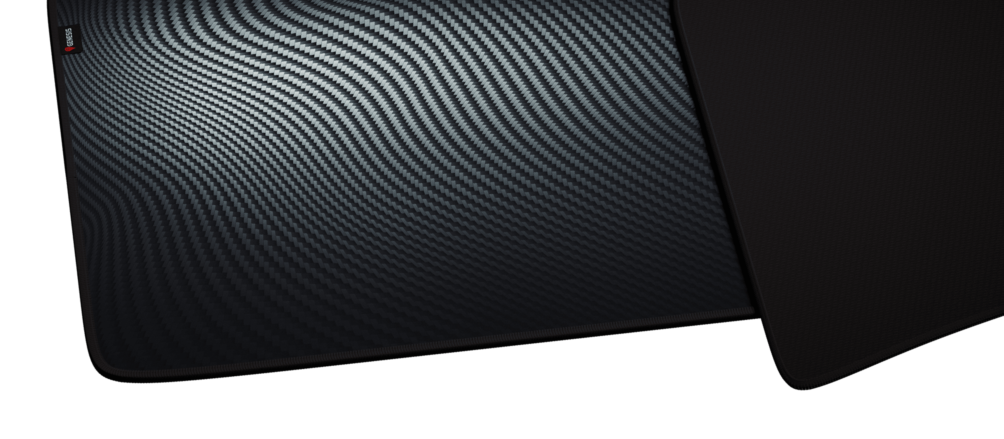 Large gaming mouse pad with a sleek, textured surface showcasing wave patterns and a black border, measuring 1100x450mm