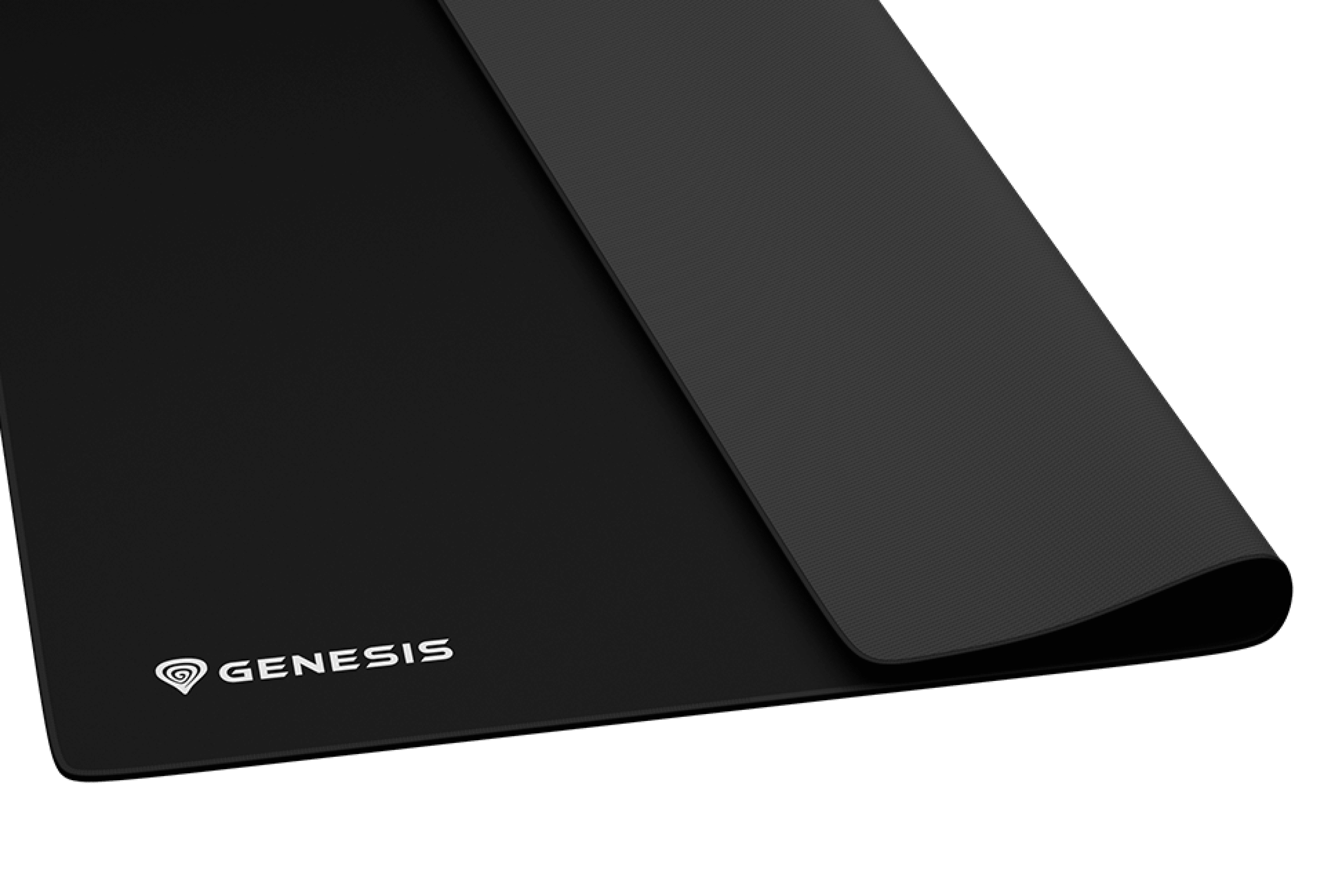 Black Genesis Carbon 700 XL mouse pad made of Cordura, featuring a sleek, smooth surface. Measures 450x400mm