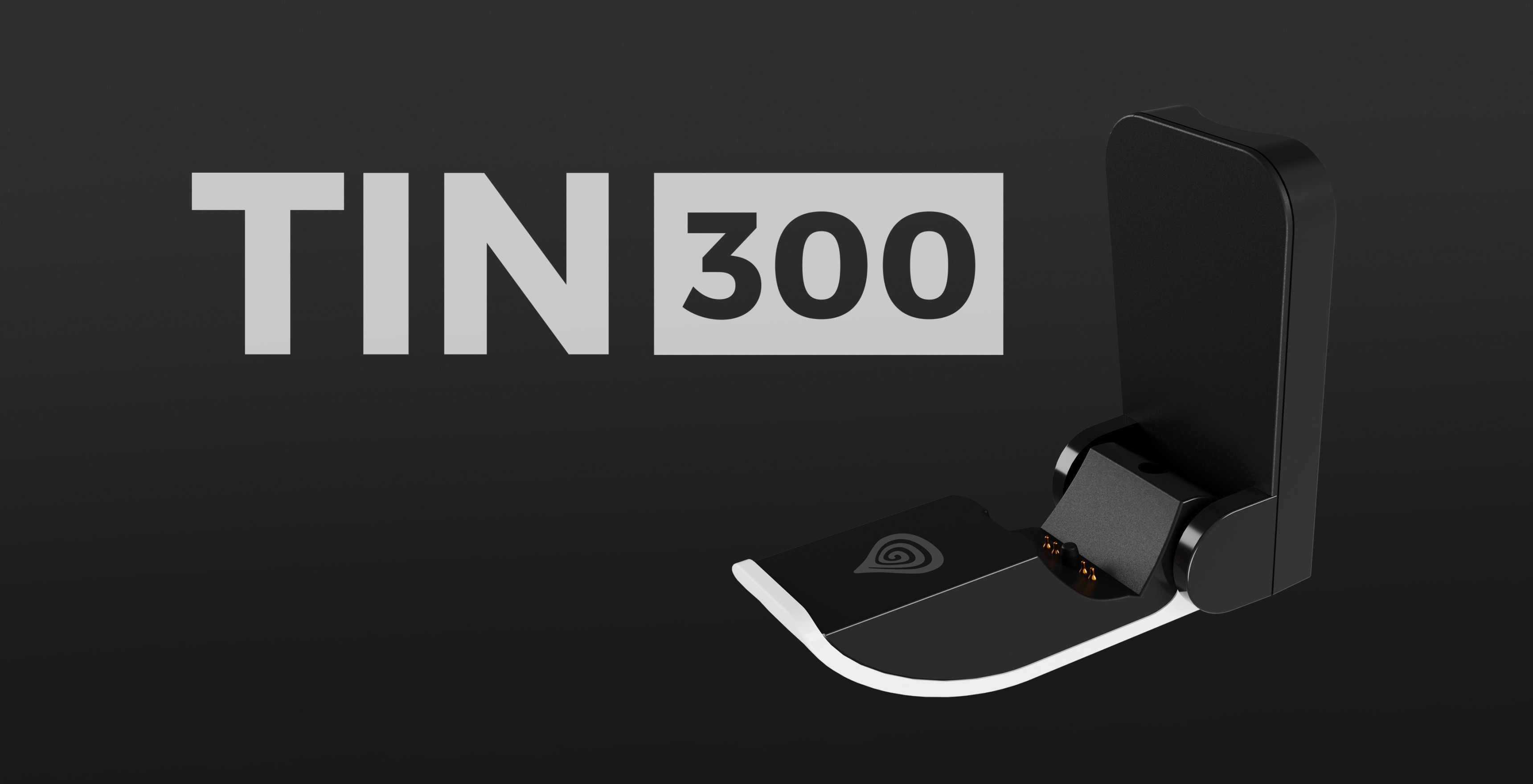 Charging dock for Genesis TIN 300 controller, compatible with PS5, featuring a sleek black design