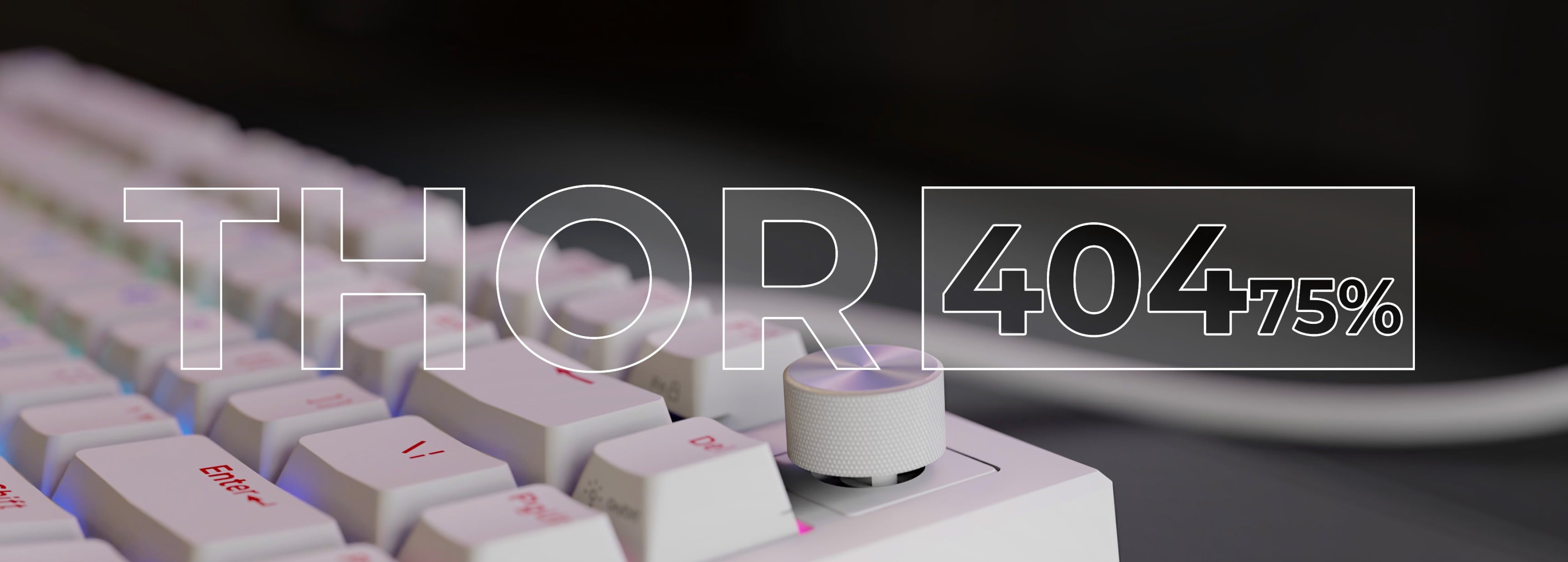 White keyboard with a volume knob and several colorful keys in a sleek design.