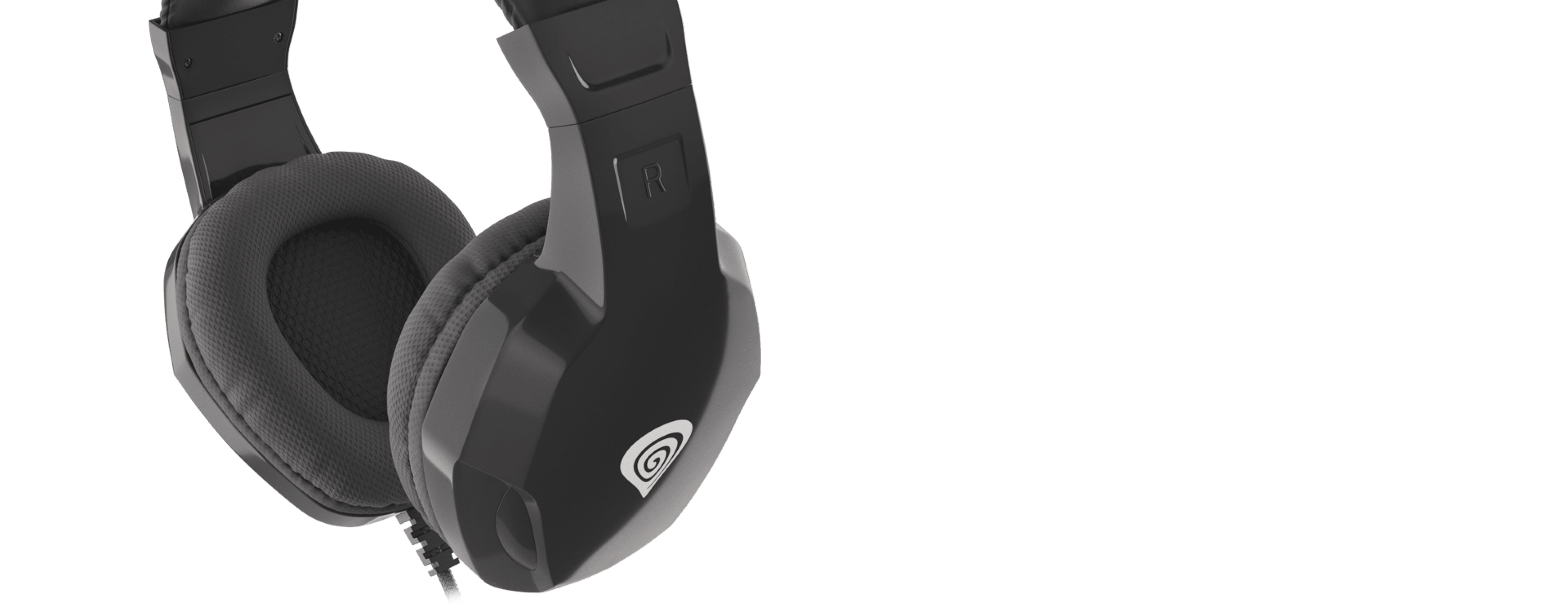 Headphones with large ear cushions and a thick headband for comfort during use.
