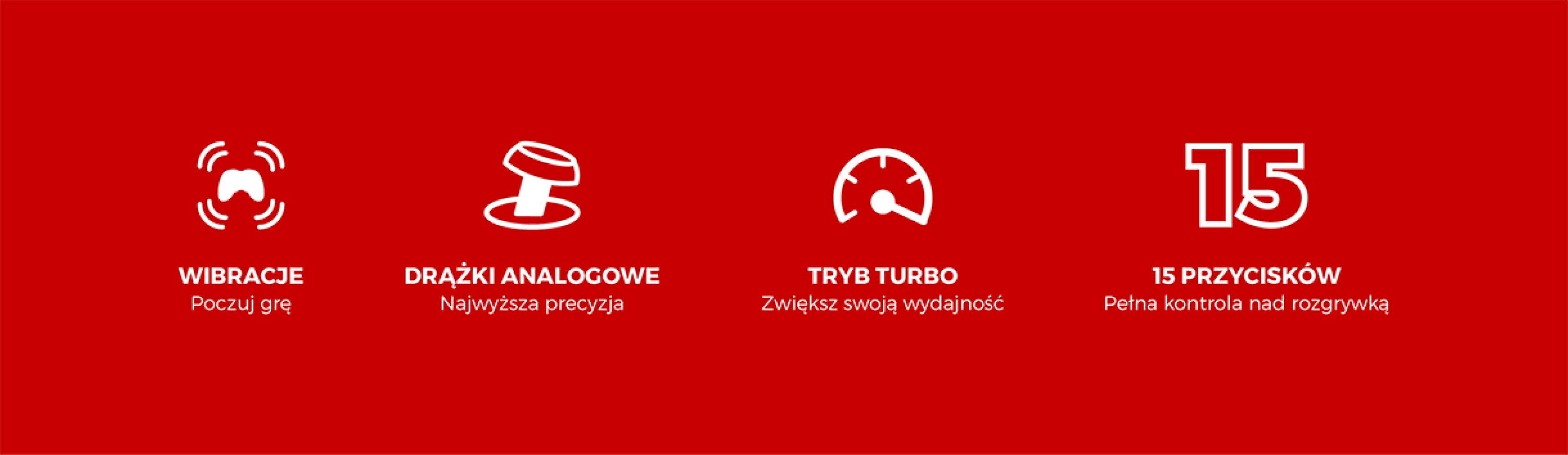 Gamepad features: vibration feedback, analog stick, turbo mode for enhanced speed, and 15 customizable buttons