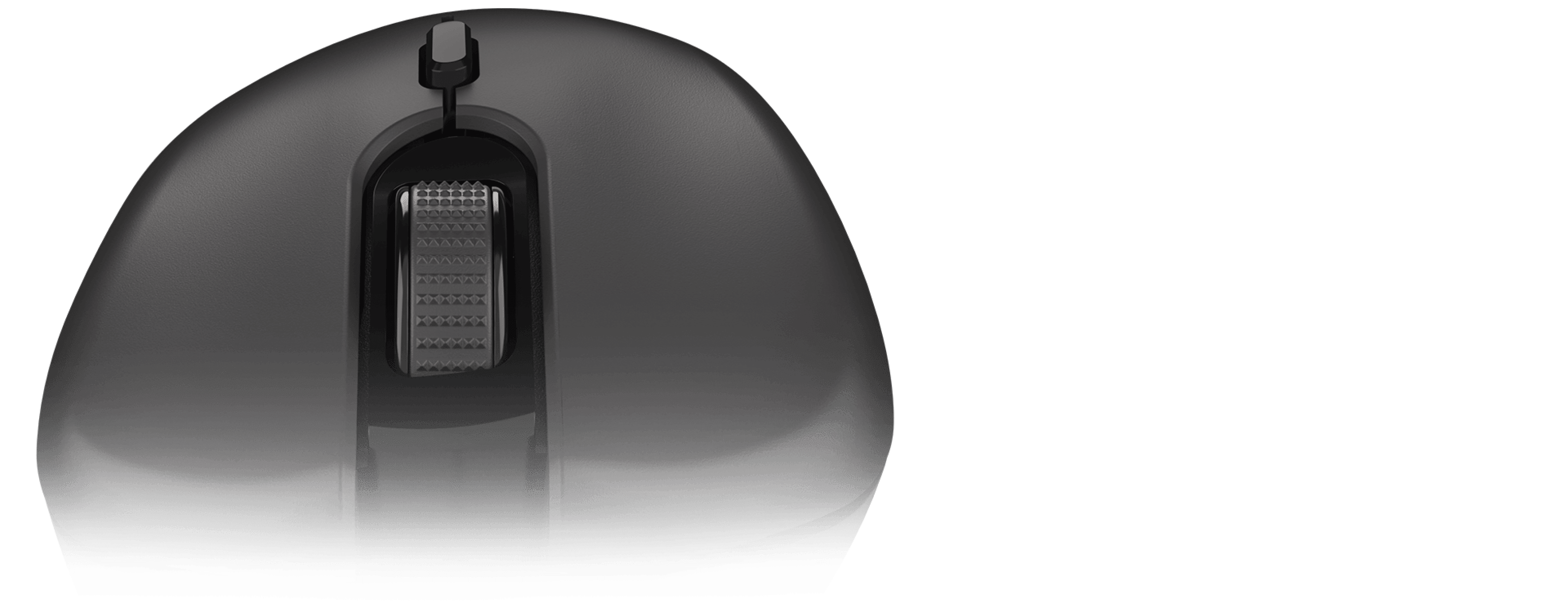 Black gaming mouse Genesis Krypton 200 with a scroll wheel and silent clicks, designed for gamers