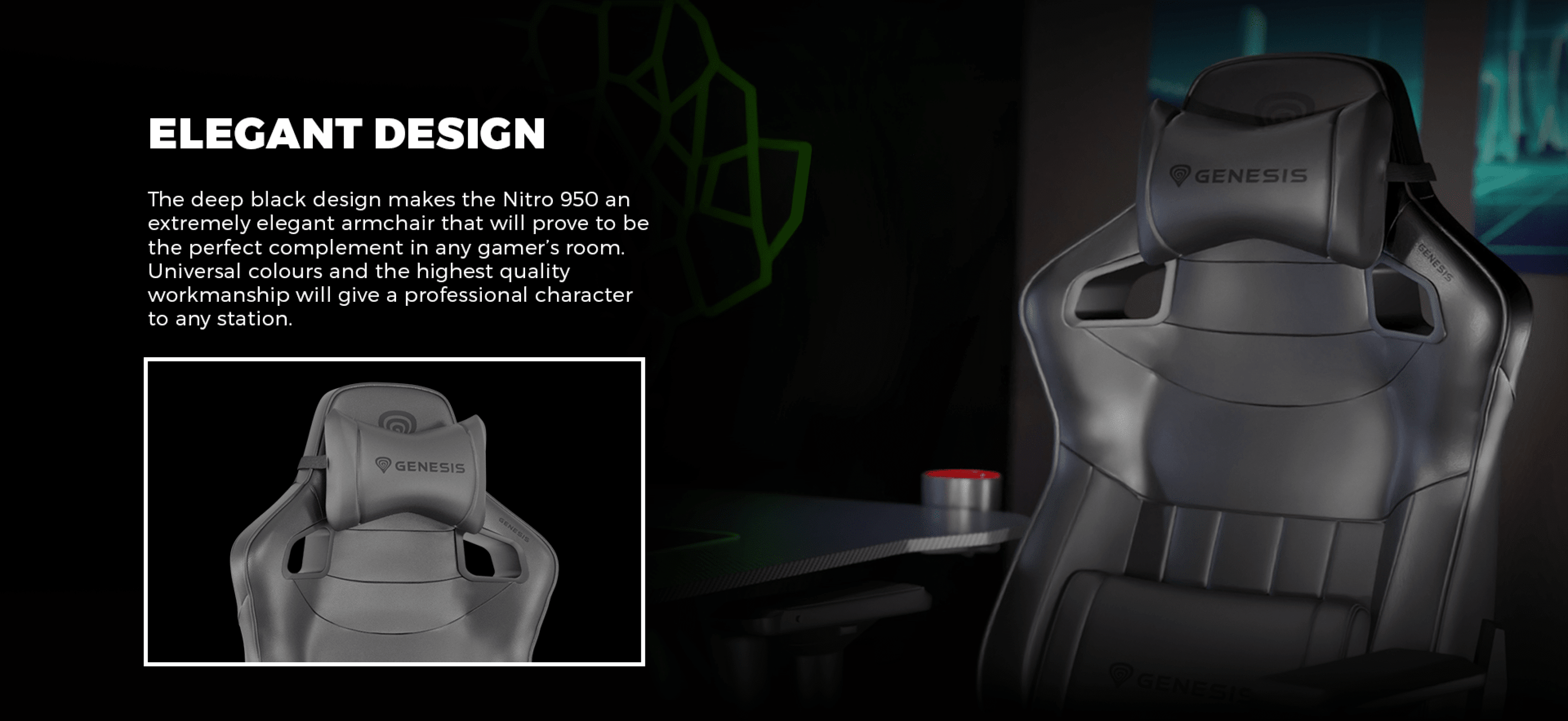 Black gaming chair with a sleek design, featuring high-quality craftsmanship, suited for gamers' rooms