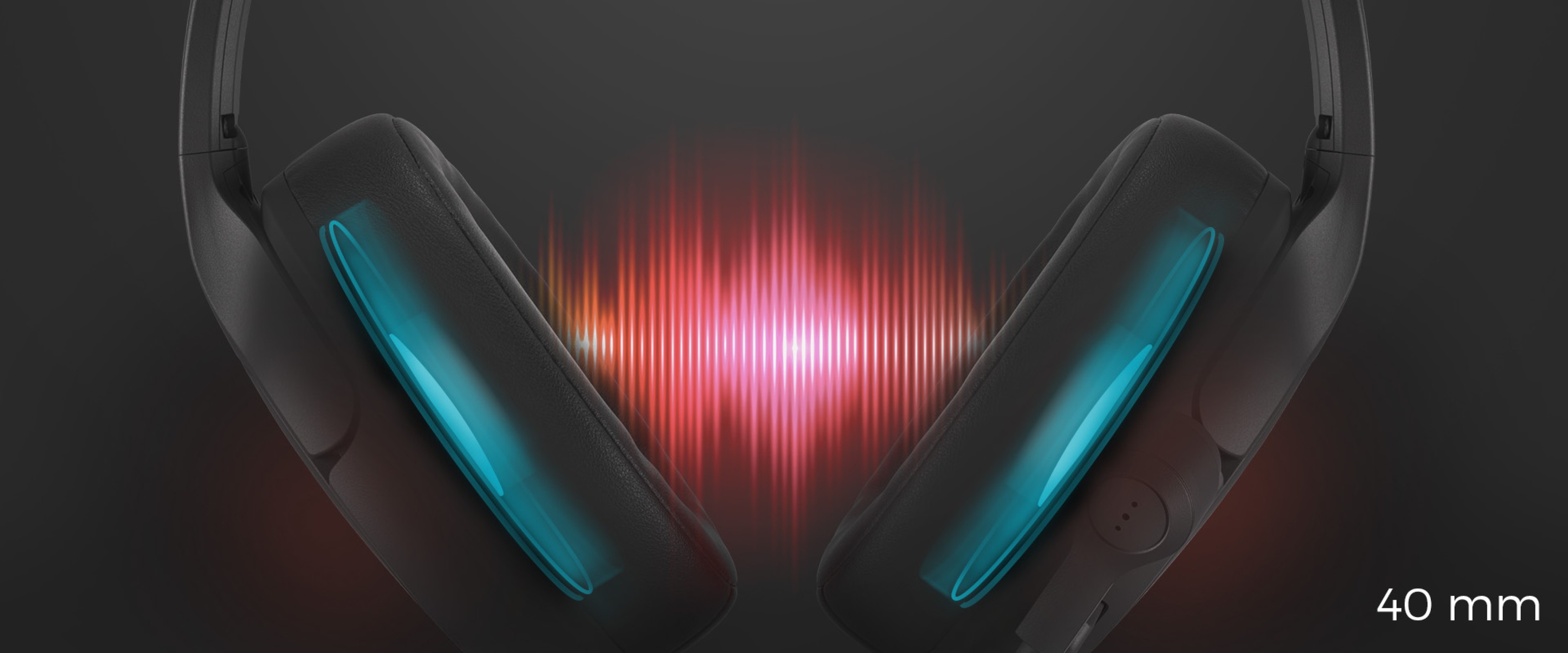 Black USB headphones with blue lighting, featuring 40 mm drivers and a microphone, designed for immersive 7.1 surround sound