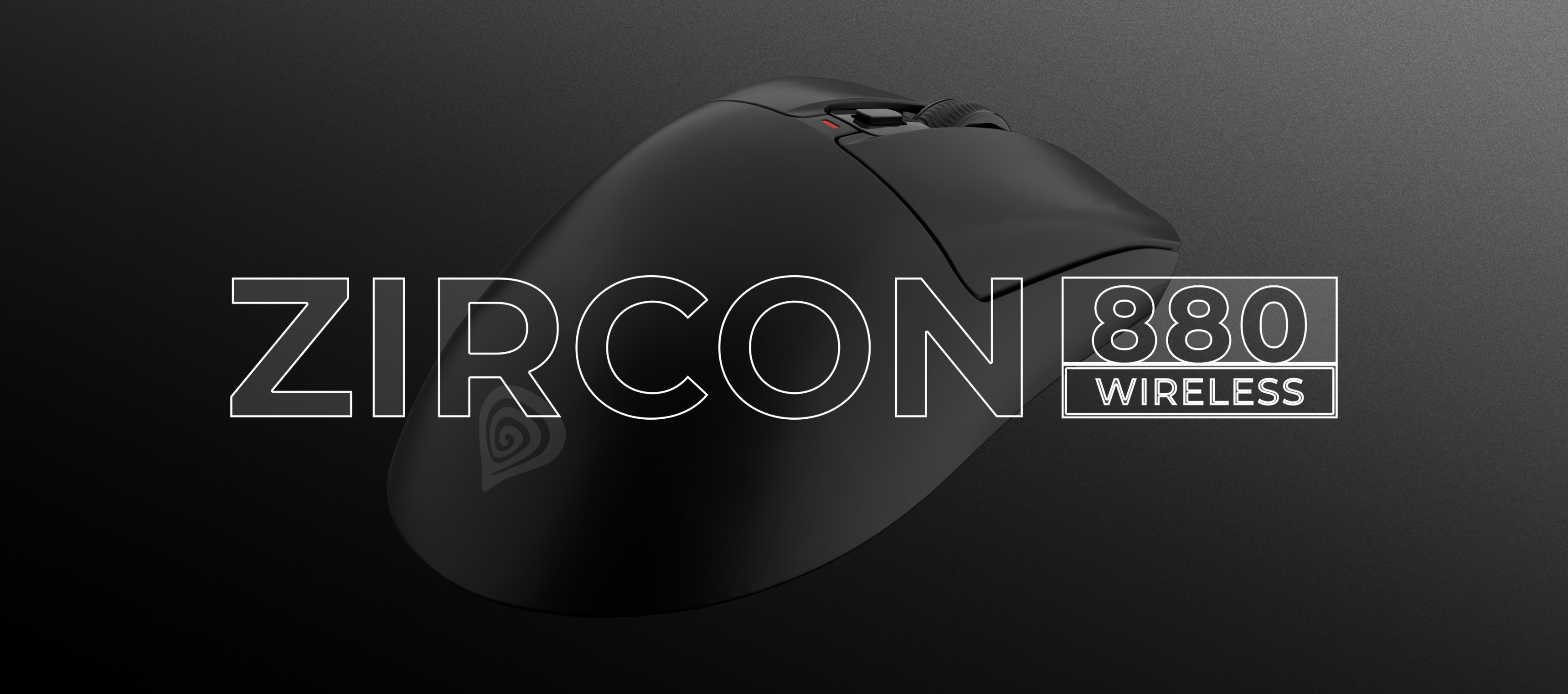 Black wireless mouse with a sleek design and a scrolling wheel on the top.