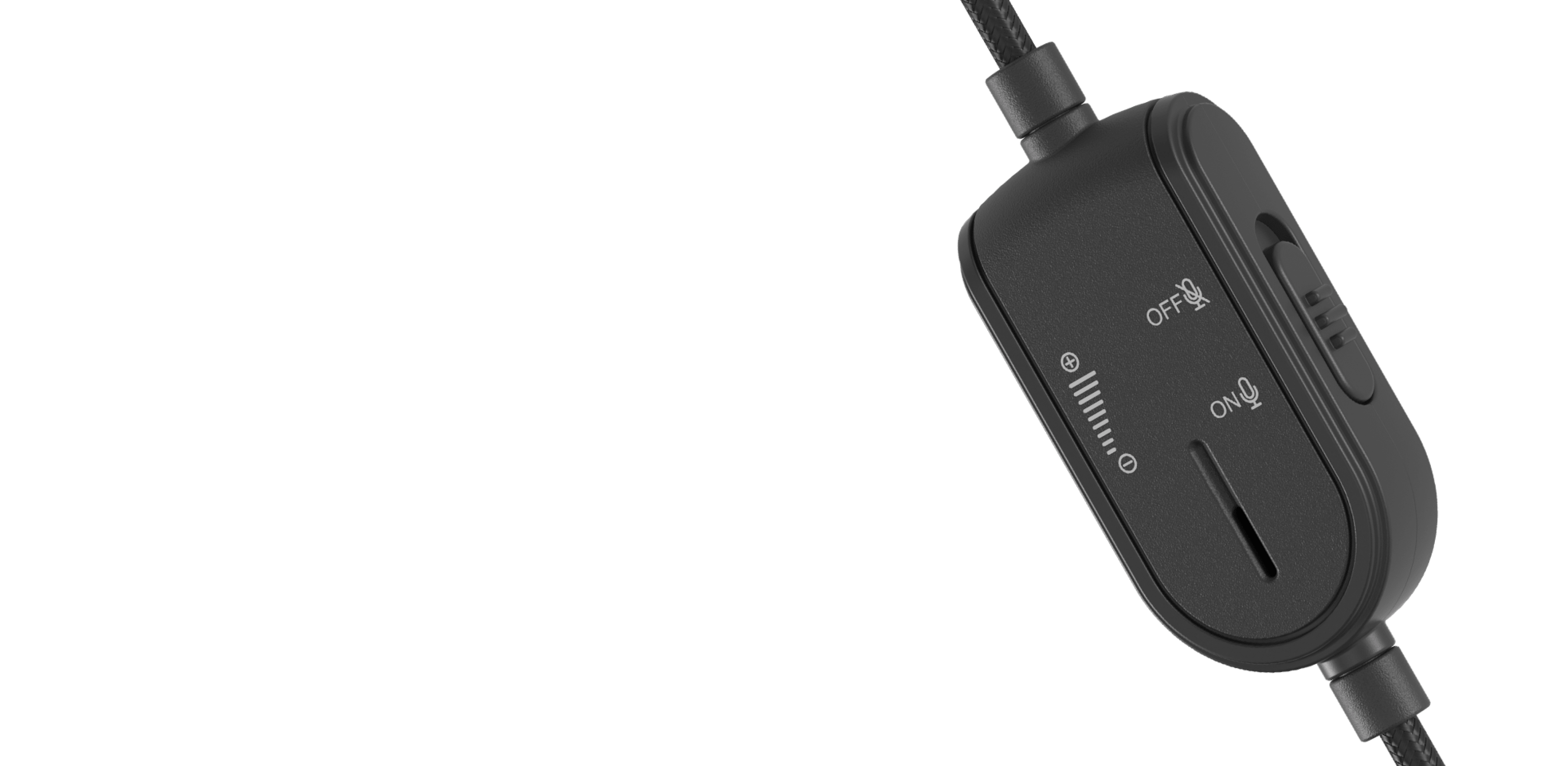 Black Genesis Argon 600 over-ear headphones featuring a microphone and an adapter with volume control