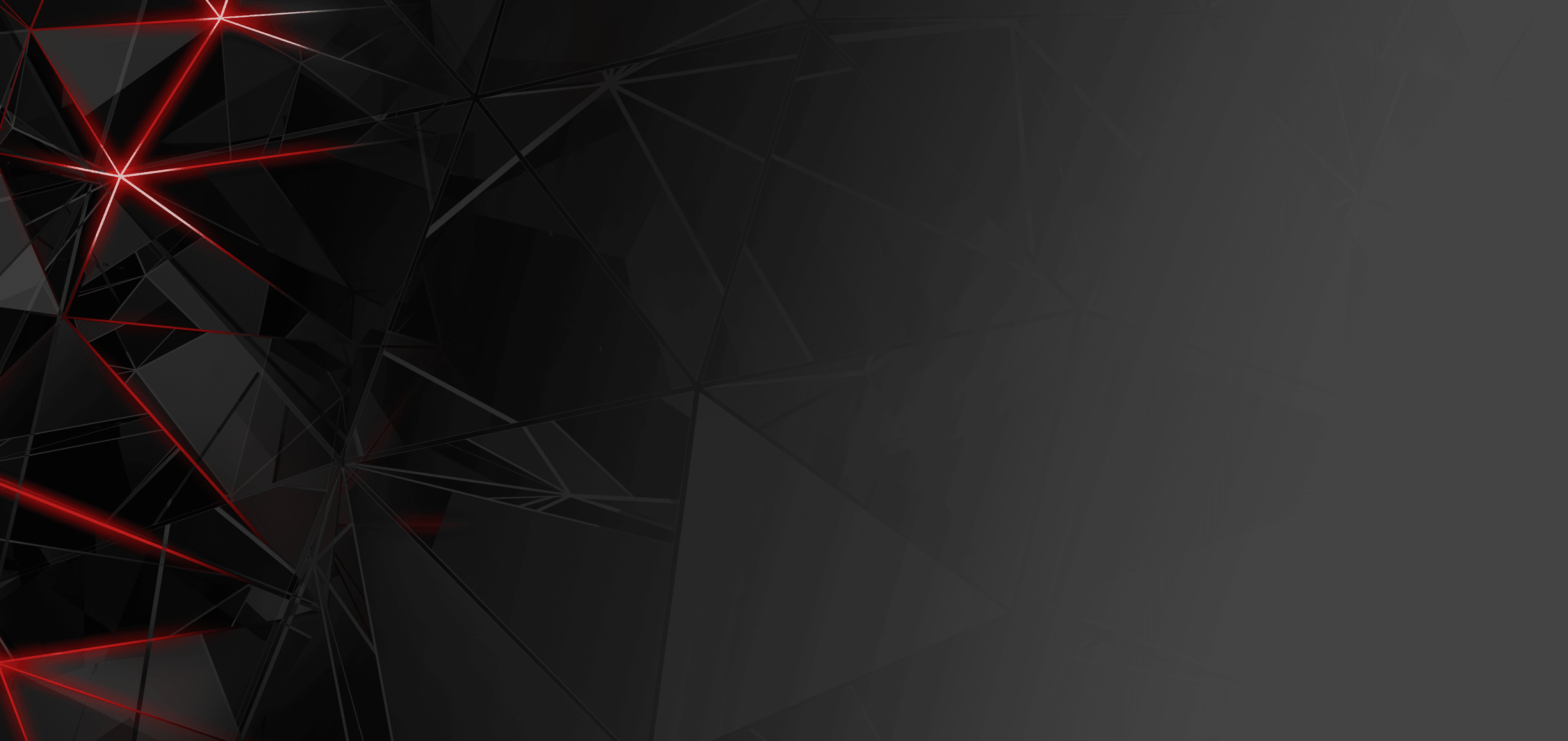 A dark background with geometric shapes and red glowing lines creating a futuristic look.
