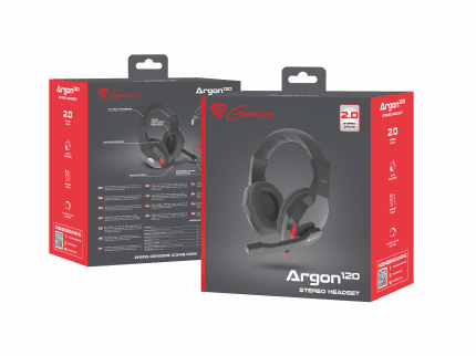 [OUTLET] HEADSET GENESIS ARGON 120 WITH MICROPHONE BLACK-RED (DAMAGED PACKAKING)-1
