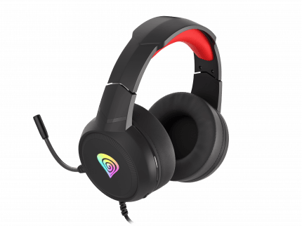 [OUTLET] HEADSET GENESIS NEON 200 WITH MICROPHONE RGB ILLUMINATION BLACK-RED (DAMAGED PACKAKING)-2