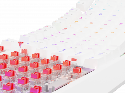 Genesis GAMING KEYBOARD GENESIS THOR 230 TKL WIRELESS US WHITE RGB MECHANICAL OUTEMU RED OUTEMU RED
