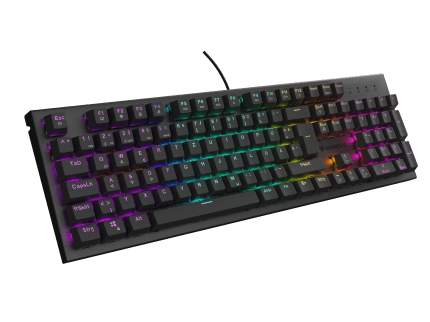 Genesis GAMING KEYBOARD GENESIS THOR 303 DE LAYOUT RGB BACKLIGHT BROWN SWITCH HOT SWAP DE Black (Outemu Brown)