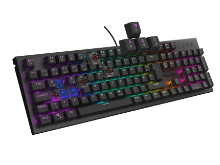 Genesis GAMING KEYBOARD GENESIS THOR 303 DE LAYOUT RGB BACKLIGHT BROWN SWITCH HOT SWAP DE Black (Outemu Brown)
