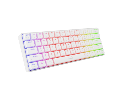 Genesis GAMING KEYBOARD GENESIS THOR 660 G2 US WHITE WIRELESS RGB MECHANICAL GATERON RED WHITE (GATERON RED)