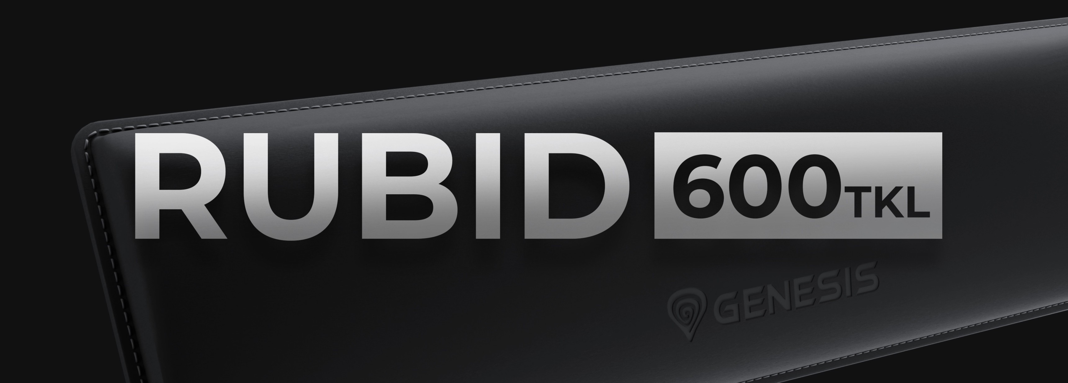Black keyboard with the name Rubid and the model number 600 displayed prominently.