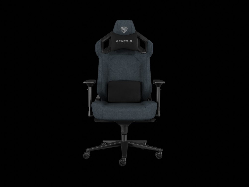 Genesis nitro 800 | siv | zračno blago | 4d nasloni za roke | memory foam blazine | do 150 kg | gaming stol 3 Genesis nitro 800 siv gaming stol sprednji pogled